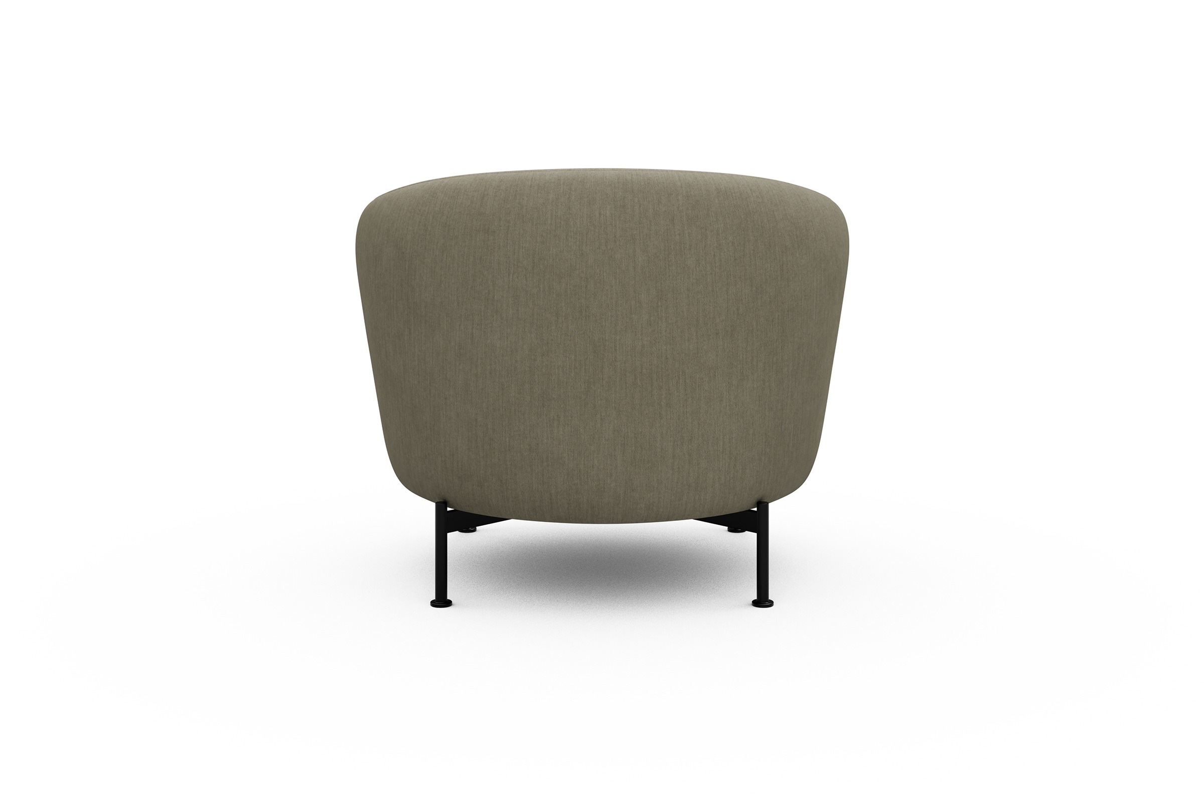Sessel Ronda X-Metallgestell Schwarz Vivus-Dusty-Sand