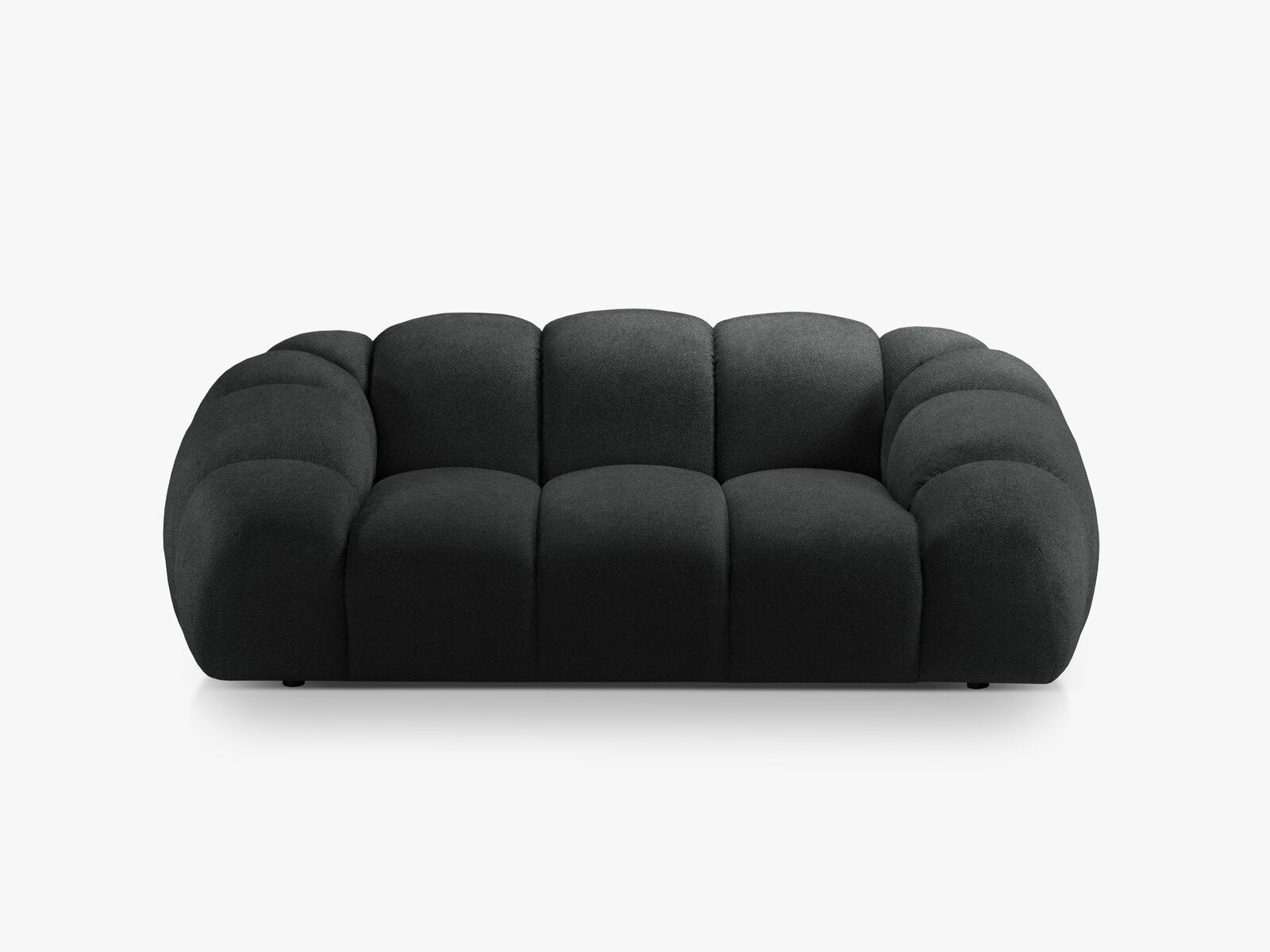 Micadoni Sofa Diana 2-Sitzer Strukturierter Samtstoff Anthrazit