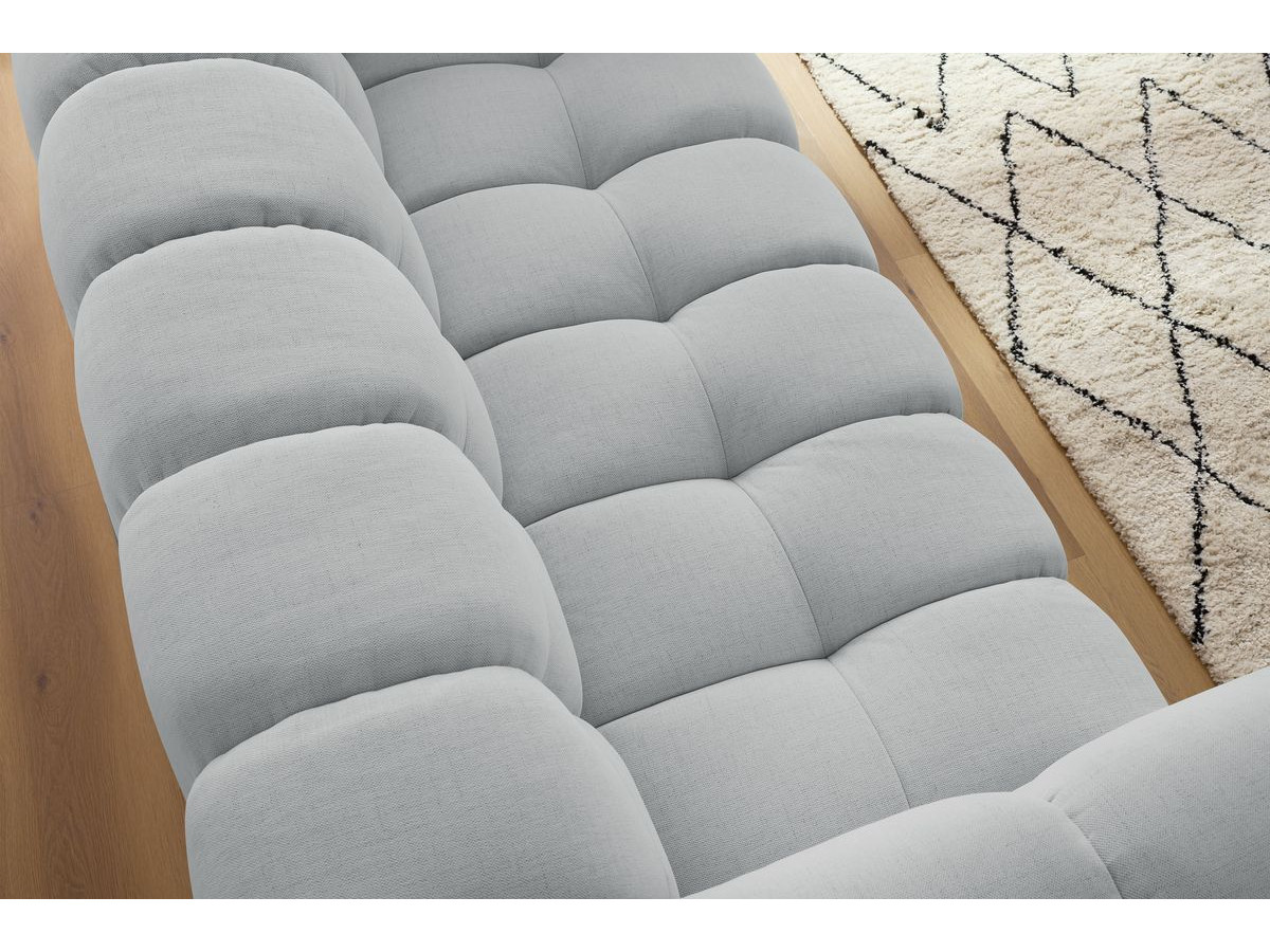 Bobochic Cloud Sofa 3-Sitzer Stoff Hellgrau