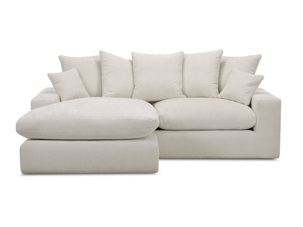 Bobochic Nevada Ecksofa Stoff Weiß