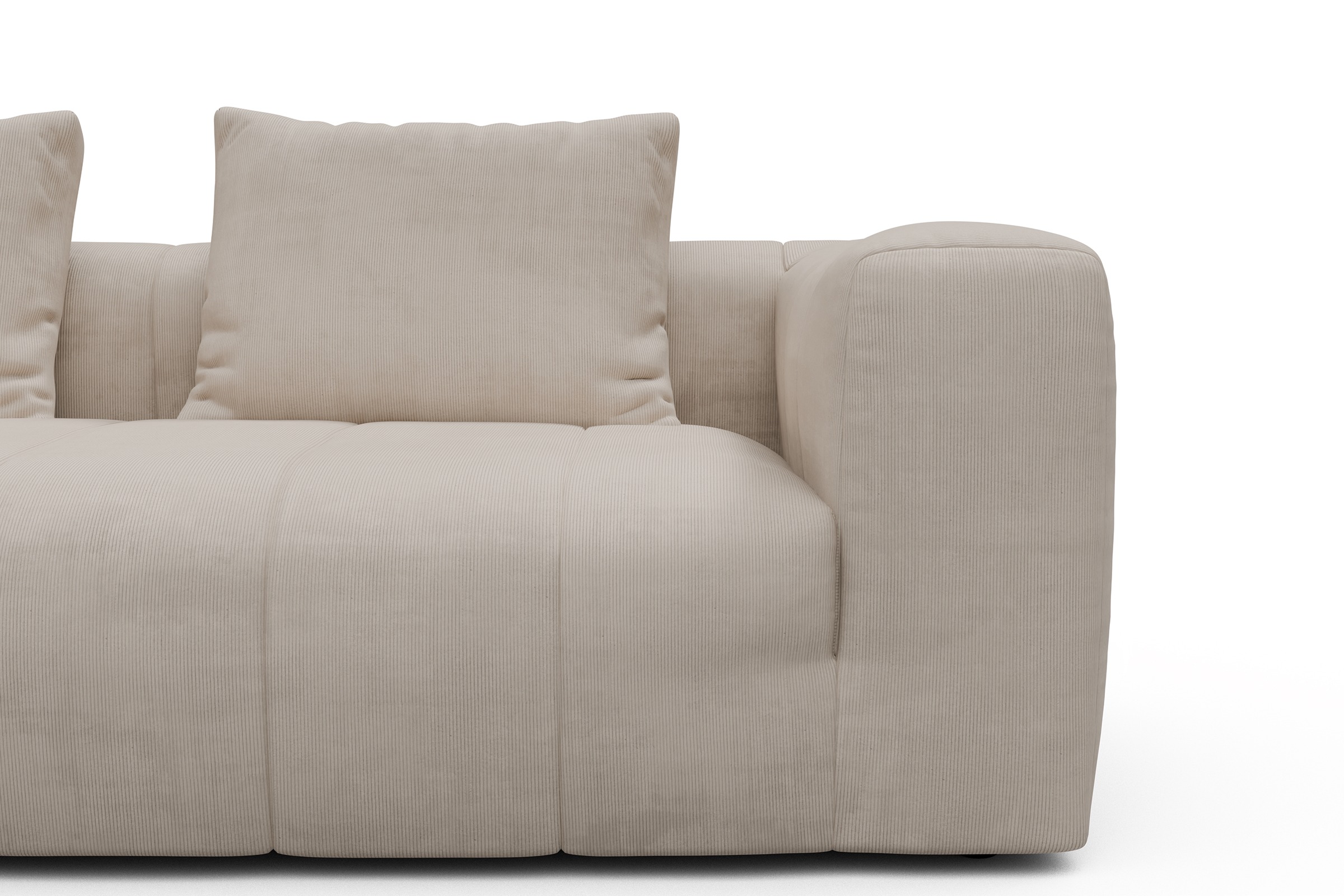 Sofa Hugo 3-Sitzer Cordufine-Off-White