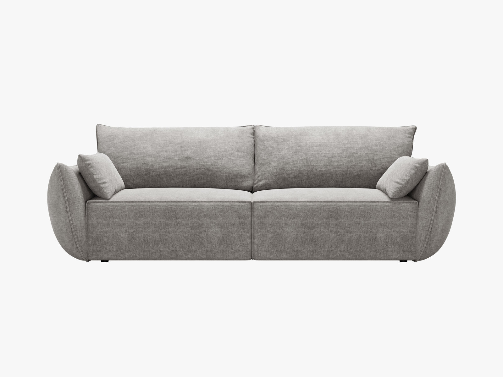 Micadoni Kaelle Schlafsofa 3-Sitzer mit Bettkasten Chenille Over The Horizon Hellgrau