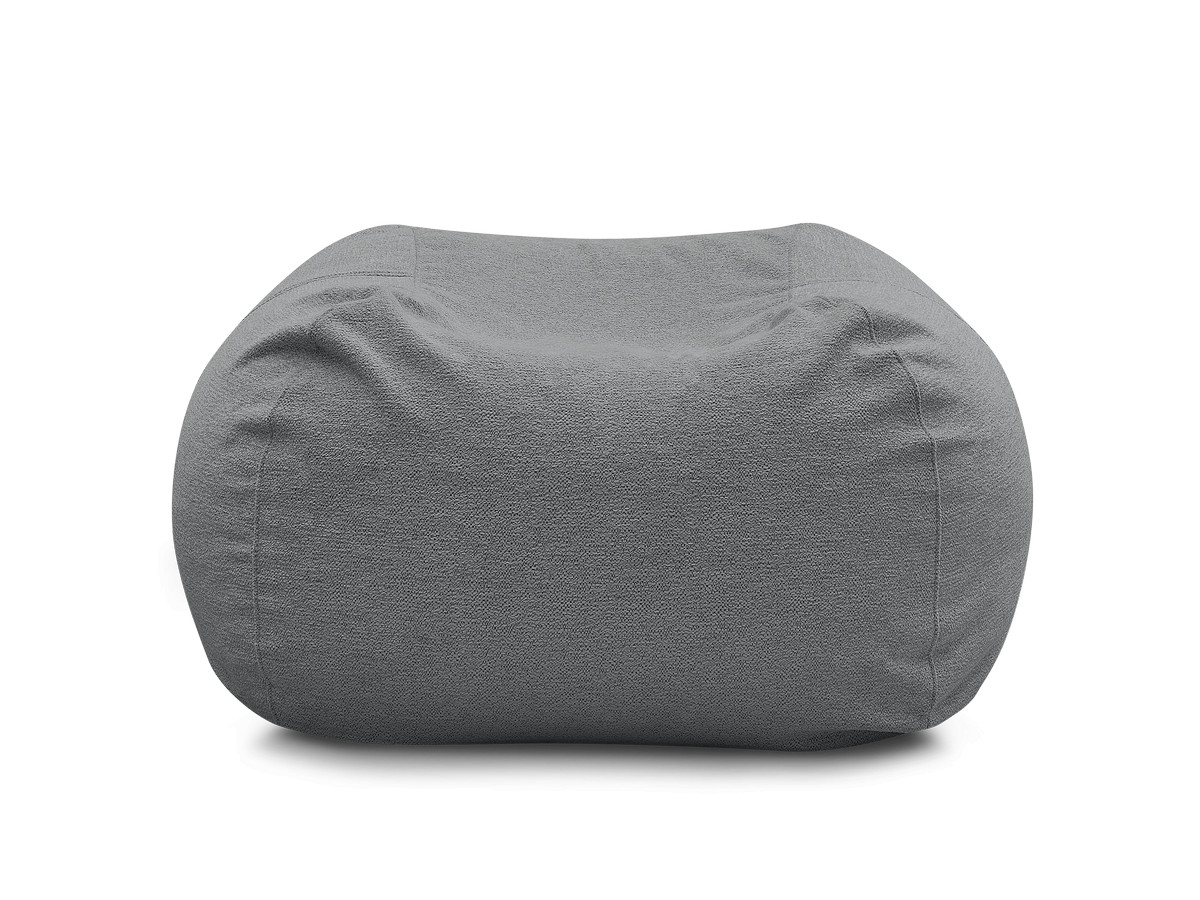 Bobochic Voltaire Pouf 120 × 70 cm Melange-Stoff Dunkelgrau