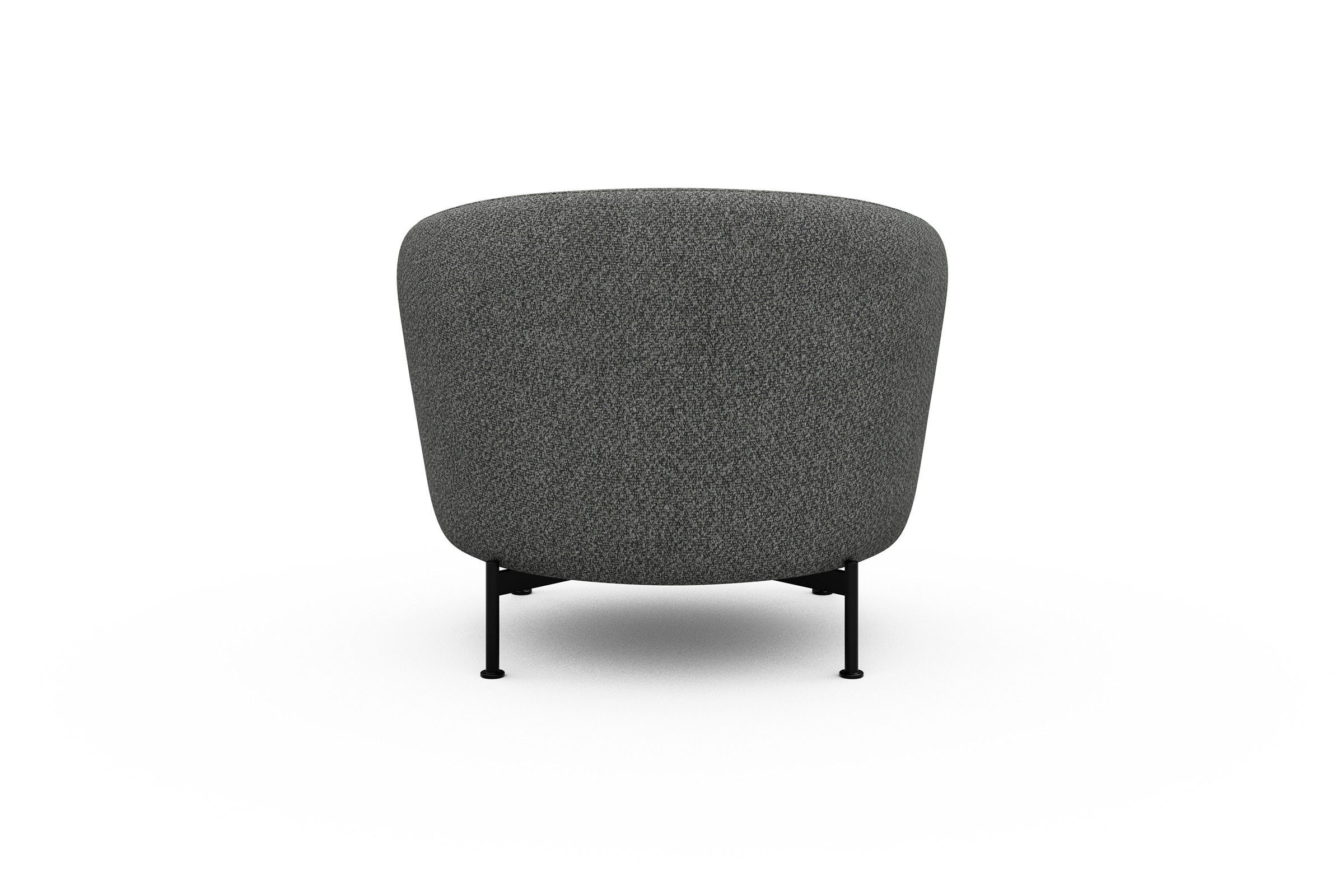 Sessel Ronda X-Metallgestell Schwarz Vanora-Warm-Grey