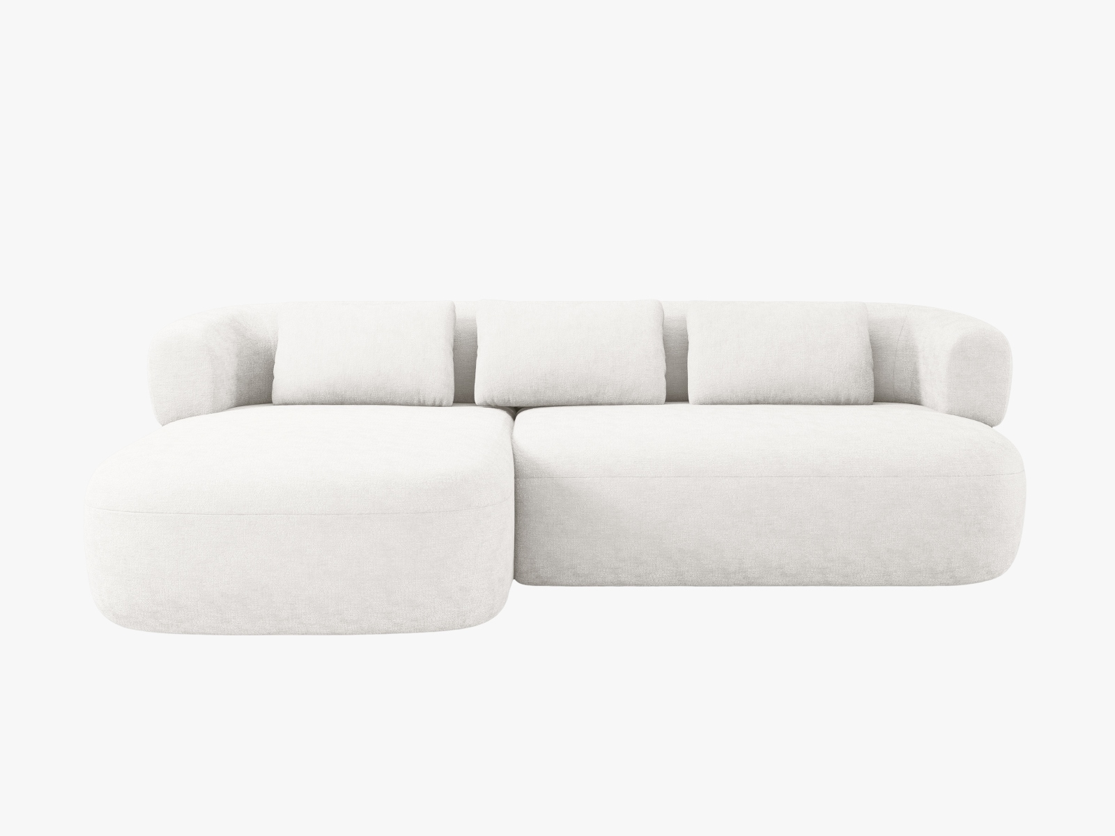 Micadoni 5-Sitzer Ecksofa Jenny Links Chenille Perfect Harmony Helles Beige moebelfaktor