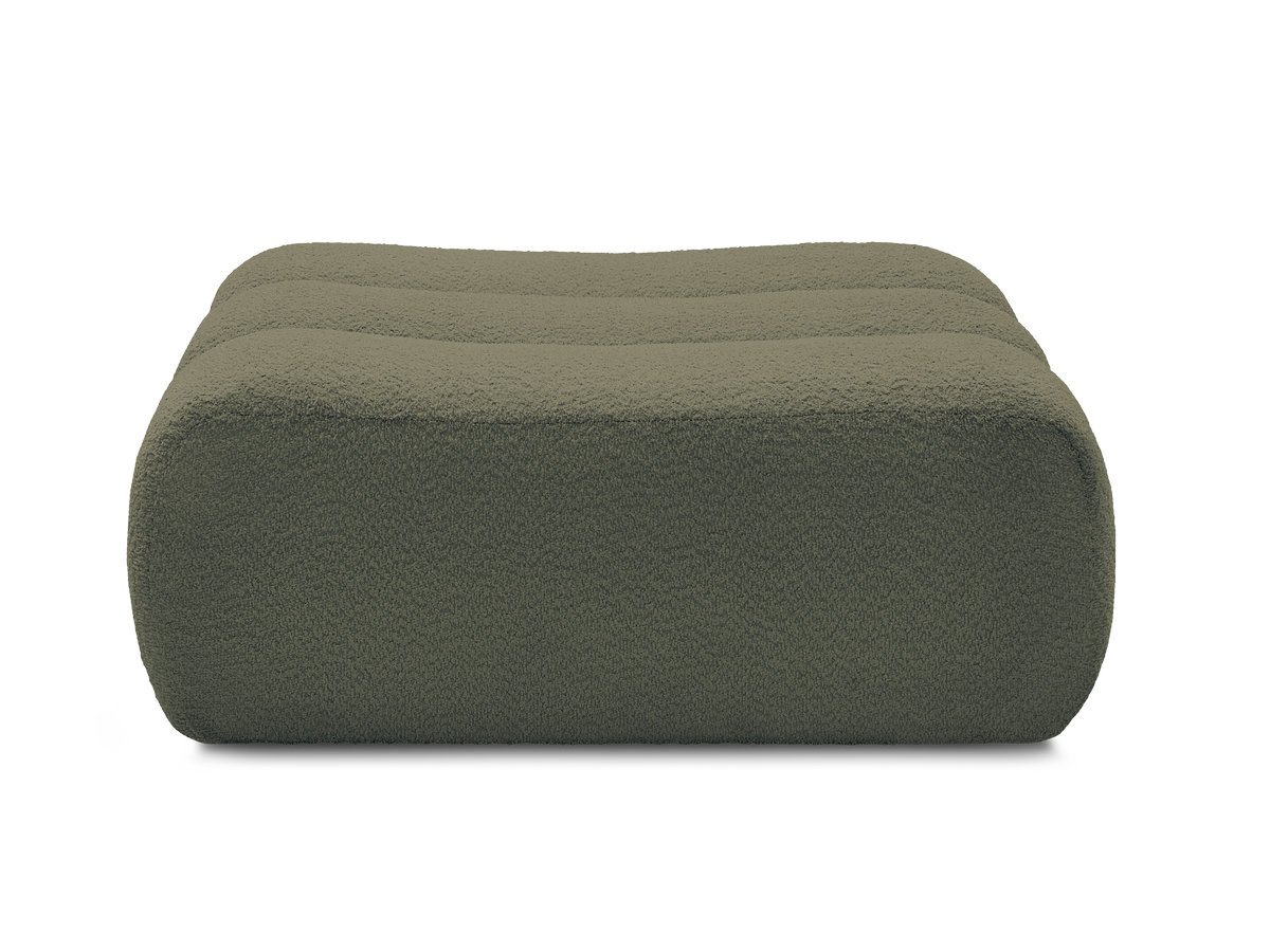 Bobochic Azra Pouf Bouclé-Stoff Grün