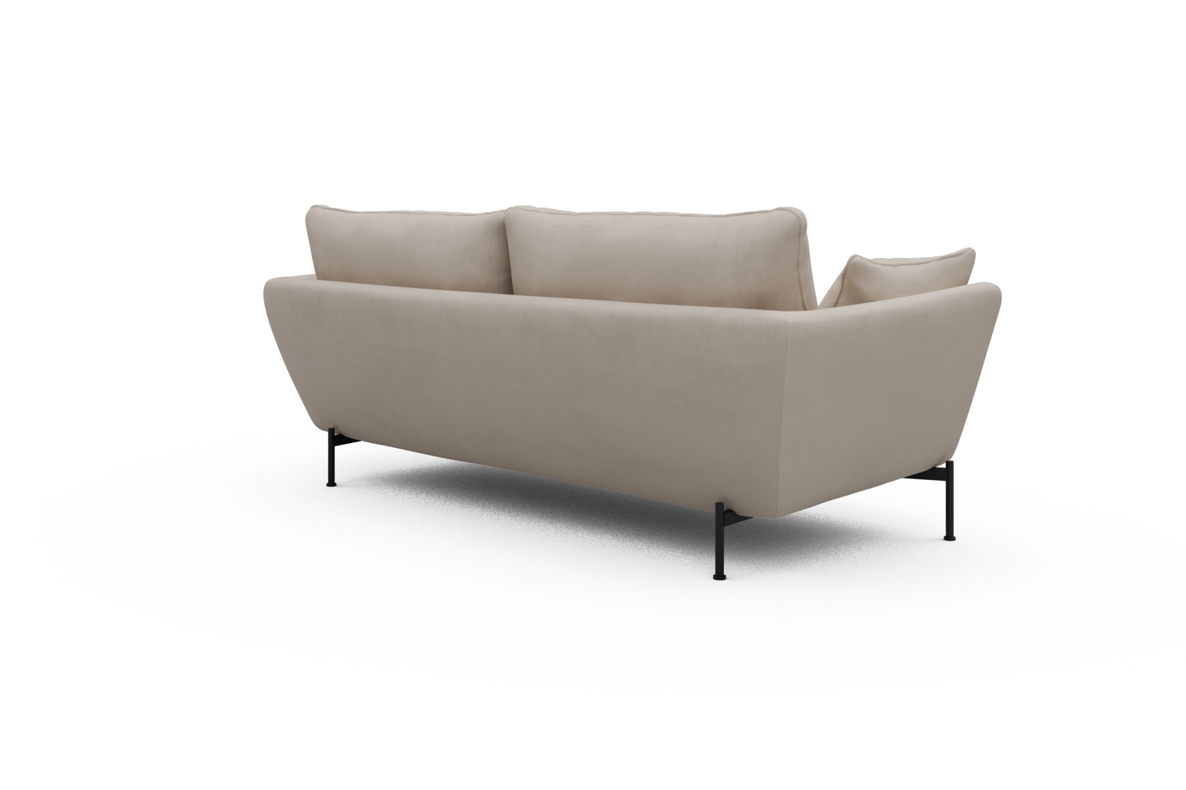 Sofa Anton 3-Sitzer Cordufine-Off-White