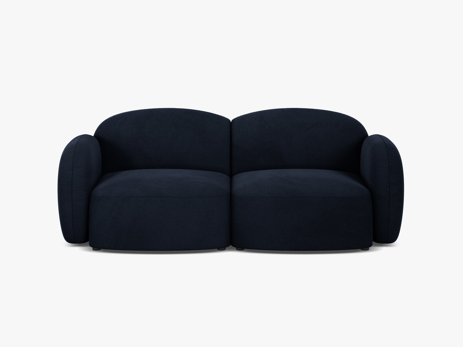 Micadoni Sofa Blair 2-Sitzer Samt Casino Königsblau