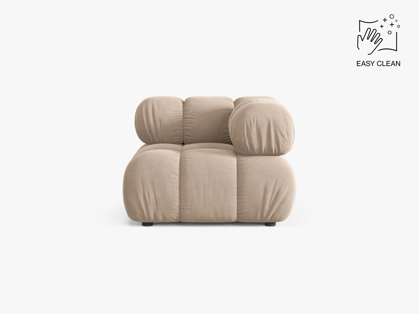 Micadoni symmetrisches Eckmodul Bellis Samt Venus Beige