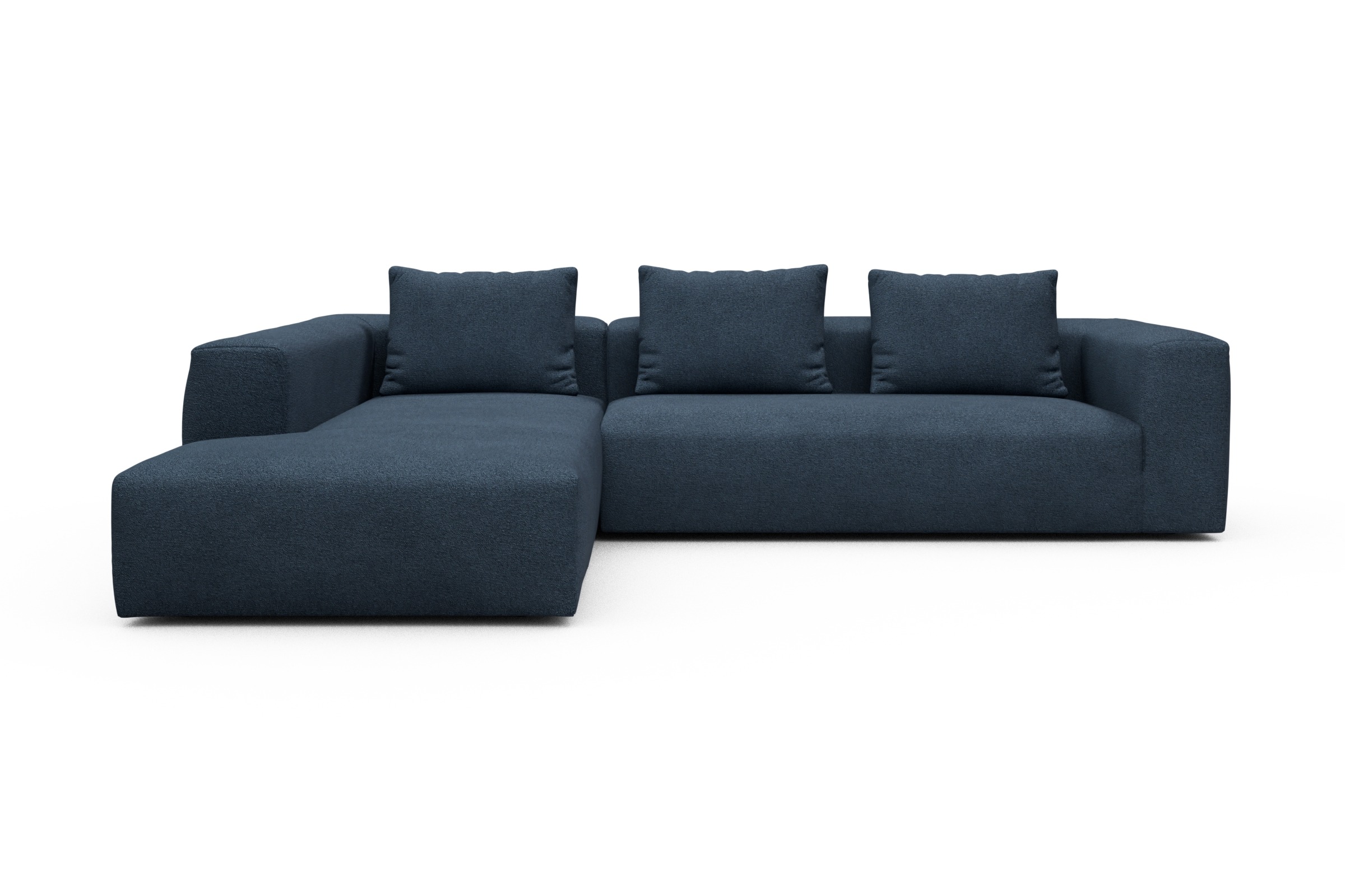 Skandi Home Ecksofa Fred Relax-Ecke links mit 2,5-Sitzer Boucle-Blue moebelfaktor