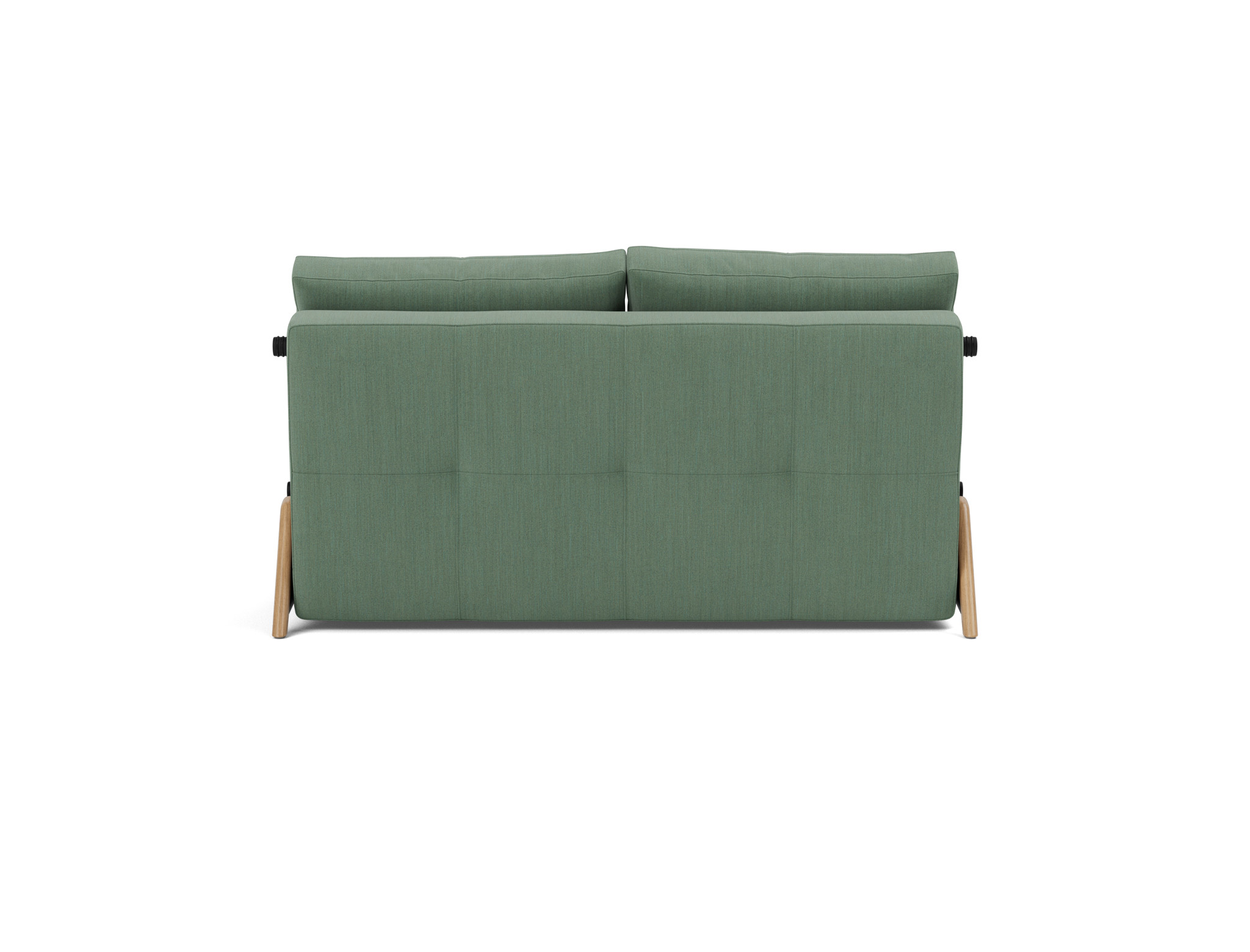 Schlafsofa Cubed 140 Flachgewebe Elegance 518-Green Beine Eiche