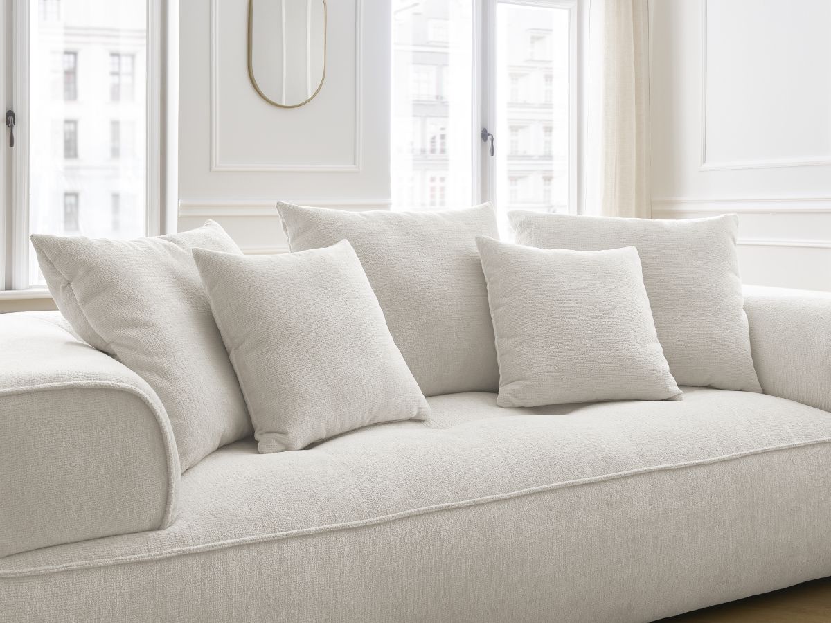 Bobochic Whesley Sofa 3-Sitzer Stoff Beige