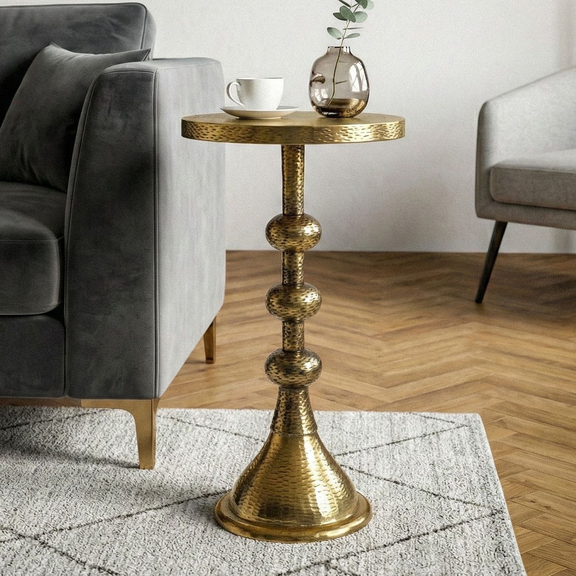 Beistelltisch Kvitsoy Aluminium Gold Ø 30 cm