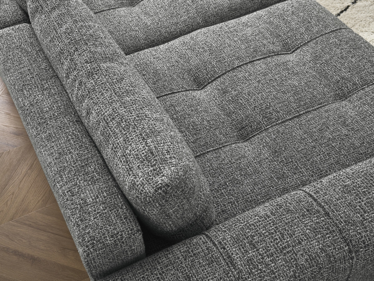 Bobochic Arsene Sofa 4-Sitzer Melange-Stoff Dunkelgrau