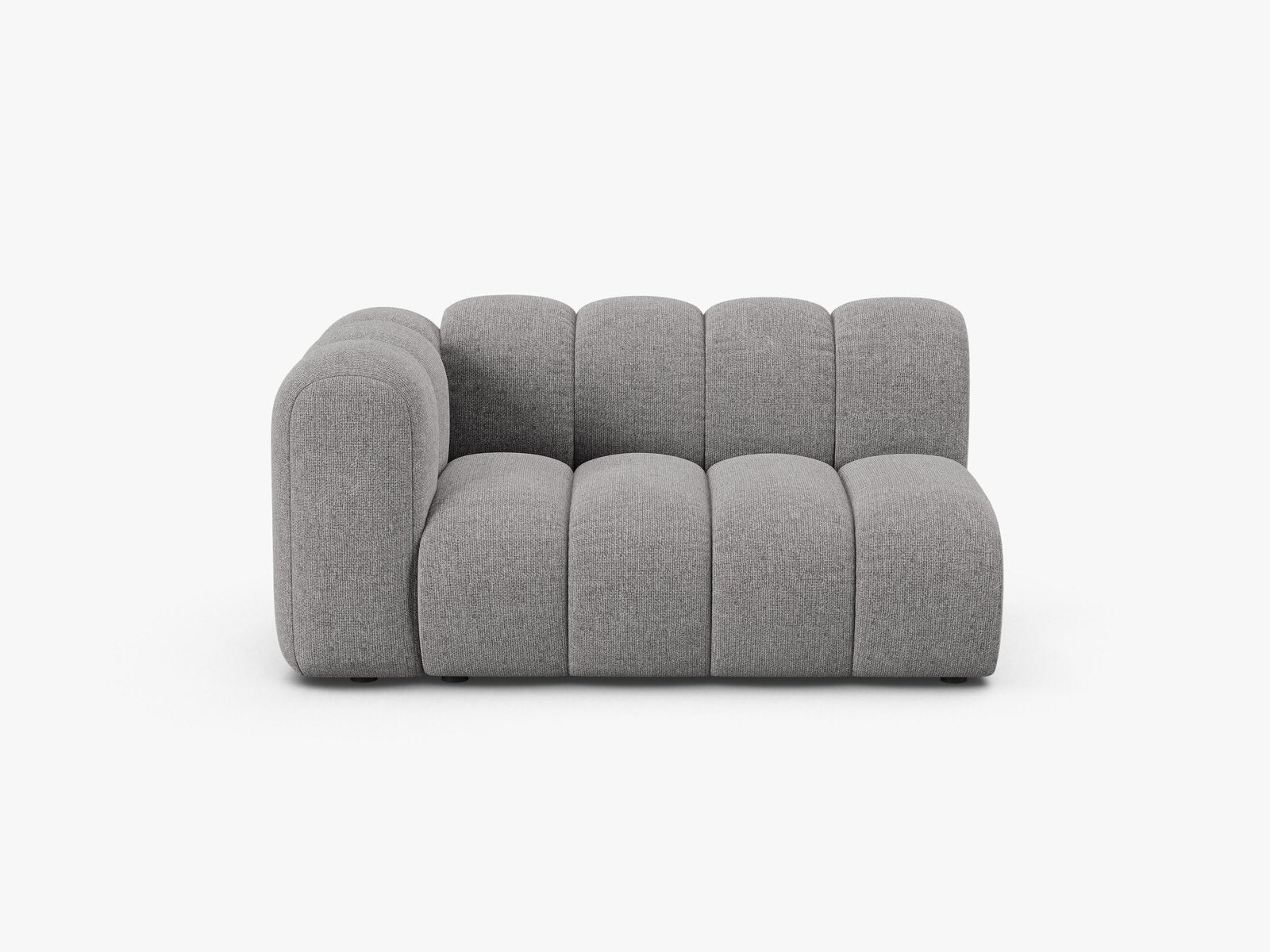 Micadoni Modul Lupine 2-Sitzer Links Chenille Eden Hellgrau