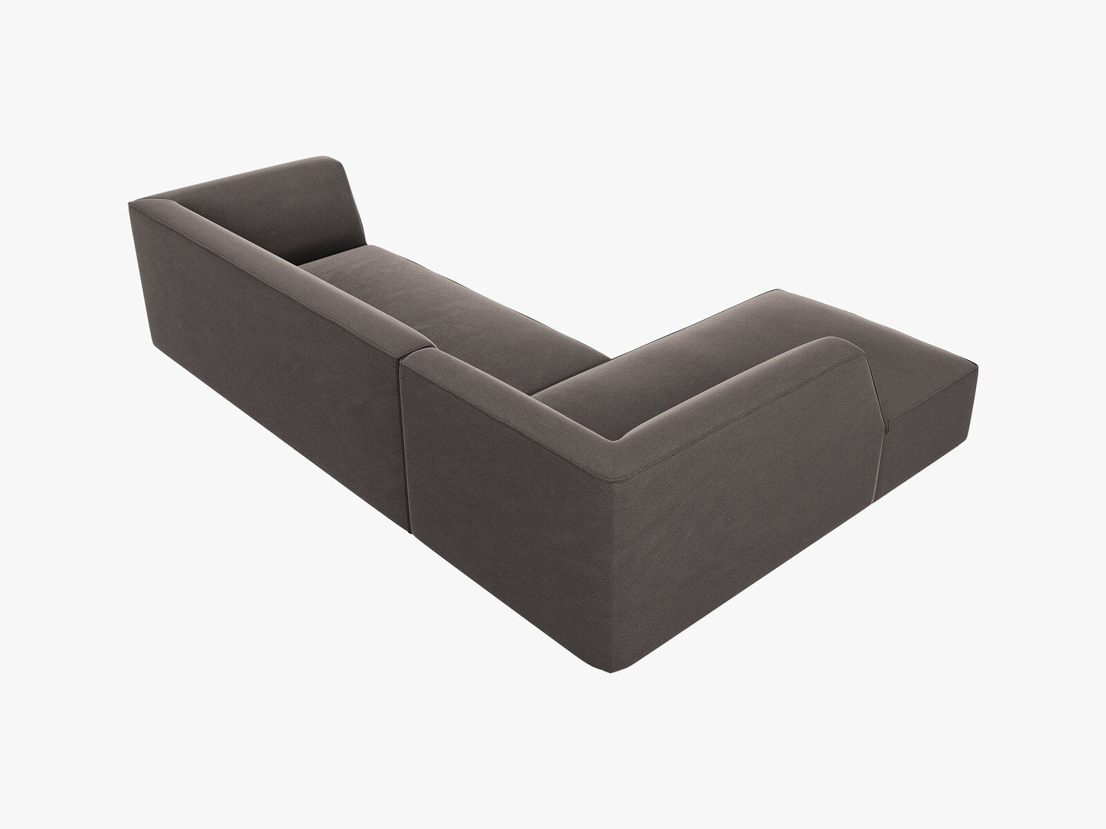 Micadoni 4-Sitzer Modular Sofa Ruby Links Samt Salvador Dunkelgrau