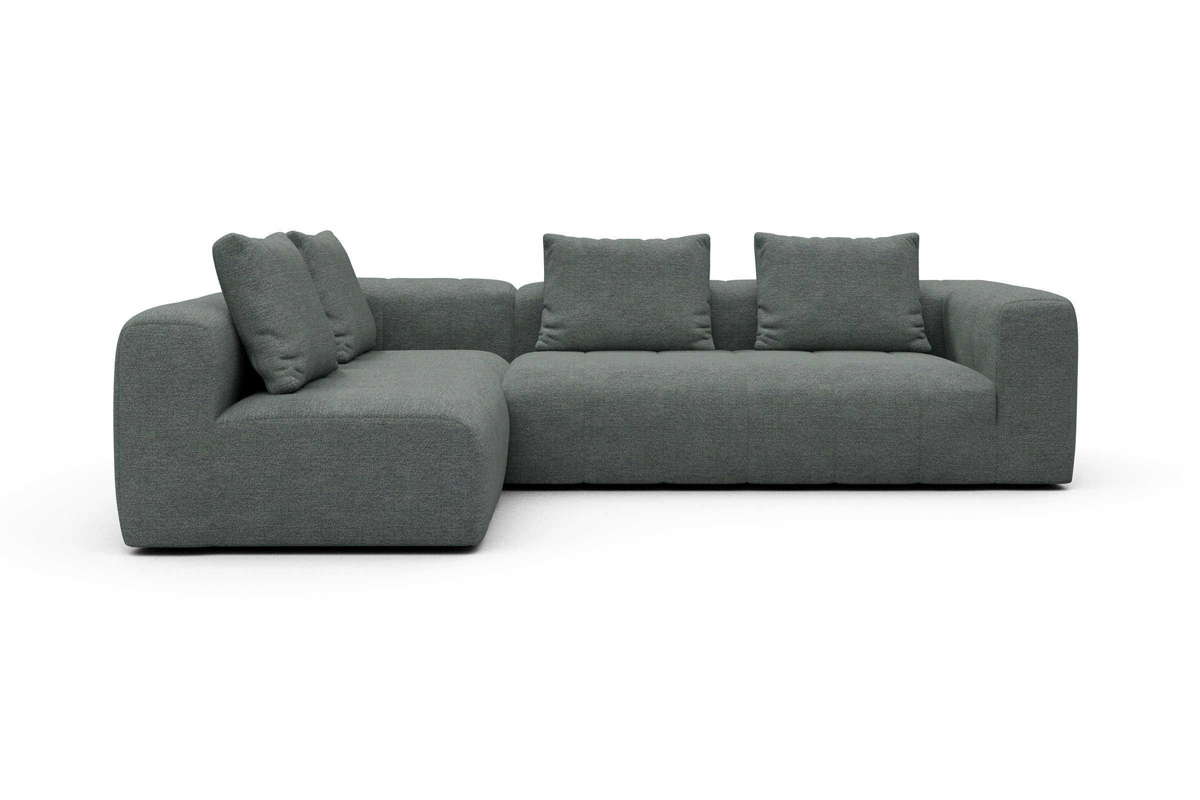 Ecksofa Hugo 2x 2,5-Sitzer Armlehne rechts Carreno-Ice-Blue