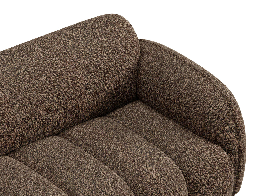Cosmopolitan Design Ecksofa Bilbao 3-Sitzer kleine Version Boucle Miles Braun Links