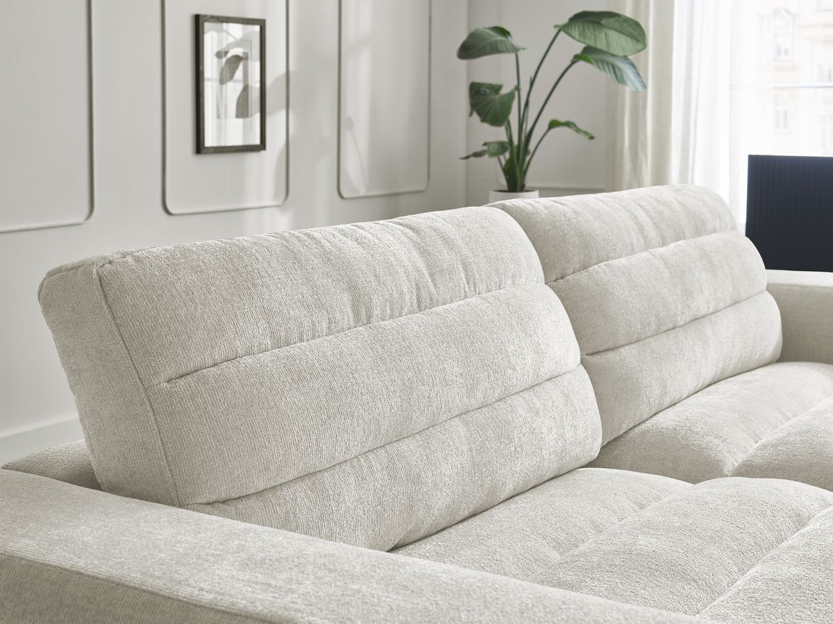 Bobochic Sierra Sofa 3-Sitzer Strukturstoff Beige