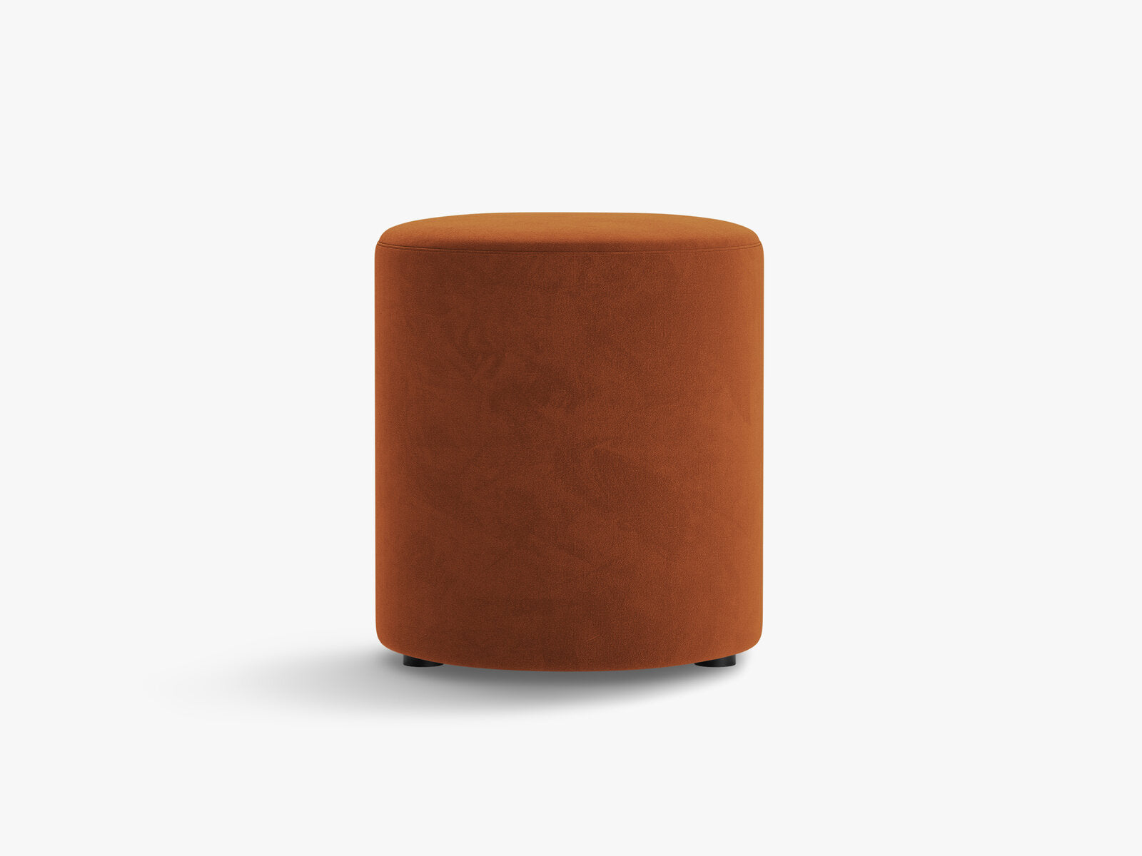 Micadoni Pouf Dia 40cm Samt Salvador Terrakotta
