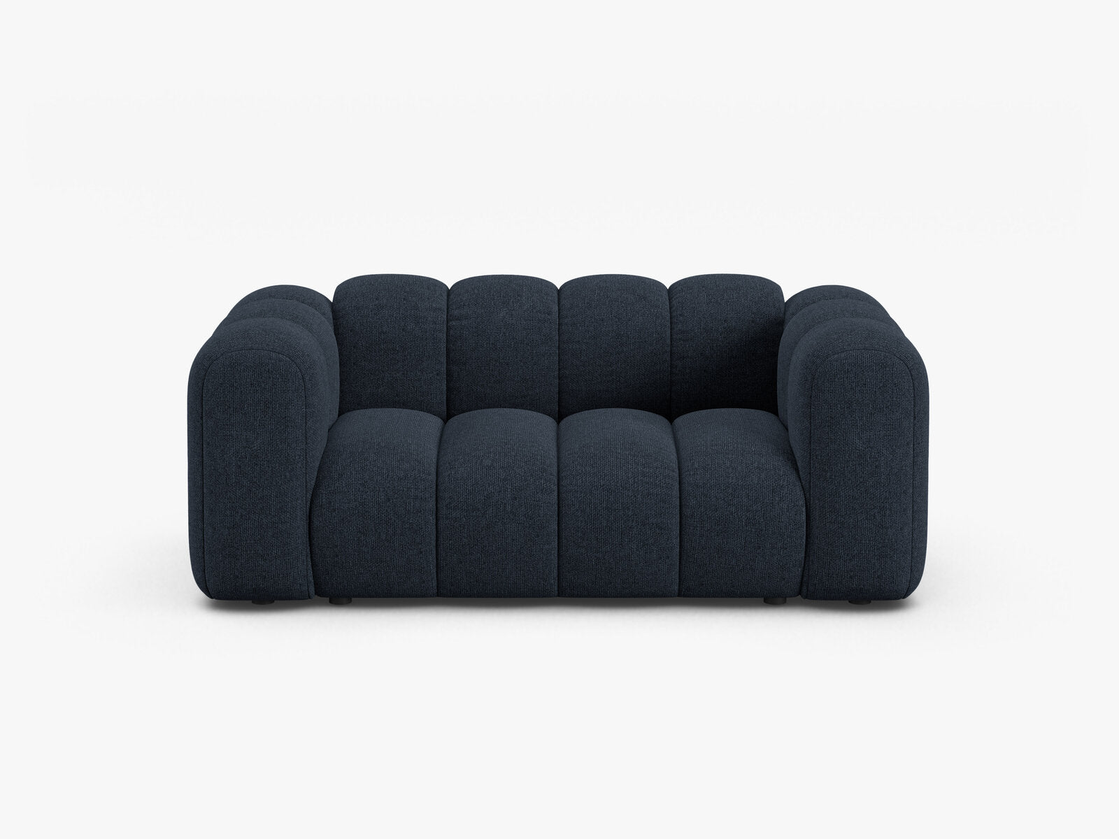 Micadoni Sofa Lupine 2-Sitzer kleine Version Chenille Eden Marineblau