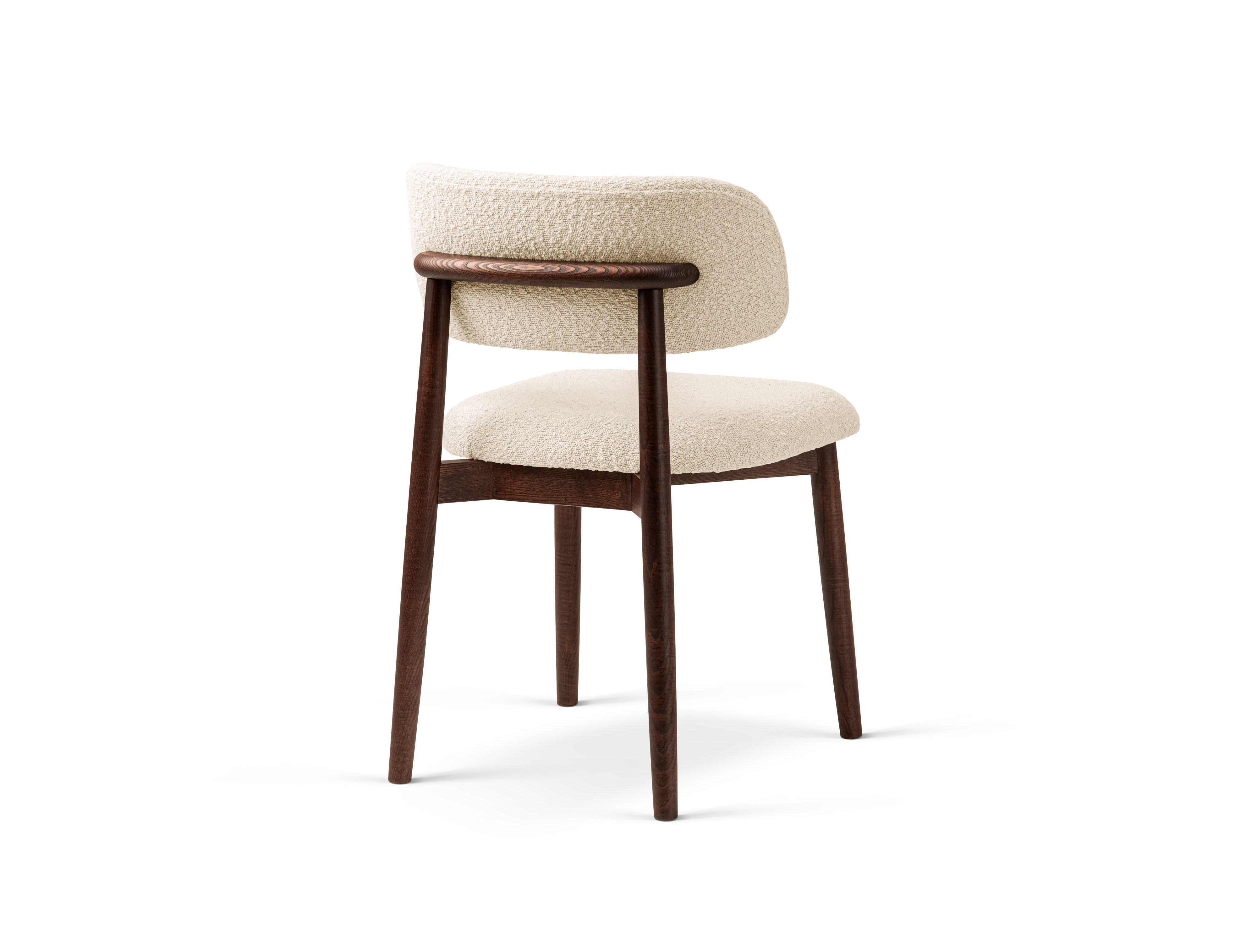 Micadoni Stuhl Evan Boucle Baloo Beige Nussbaum