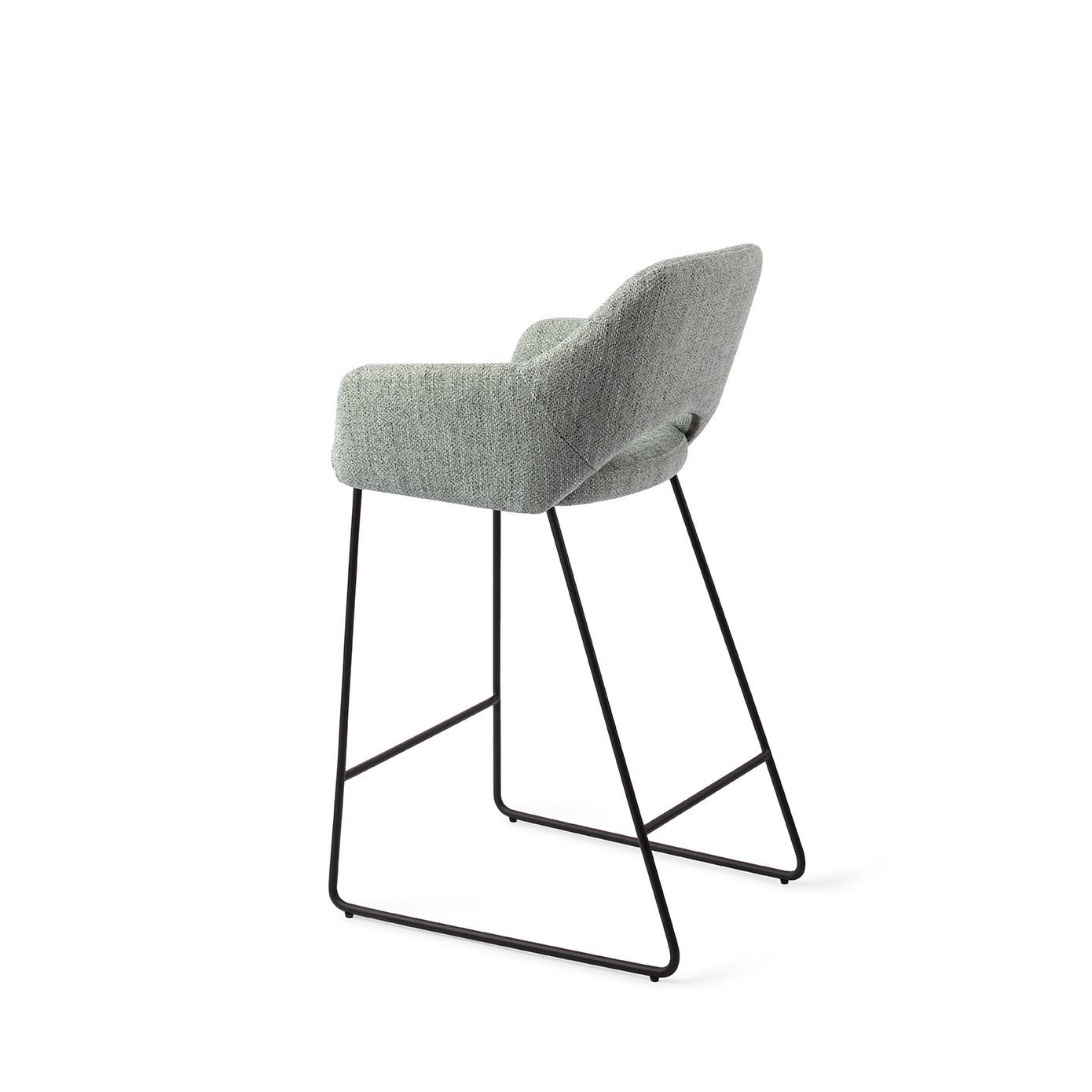 Jesper Home Barhocker Yanai Soft-Sage Slide Schwarz Barhöhe (75cm)