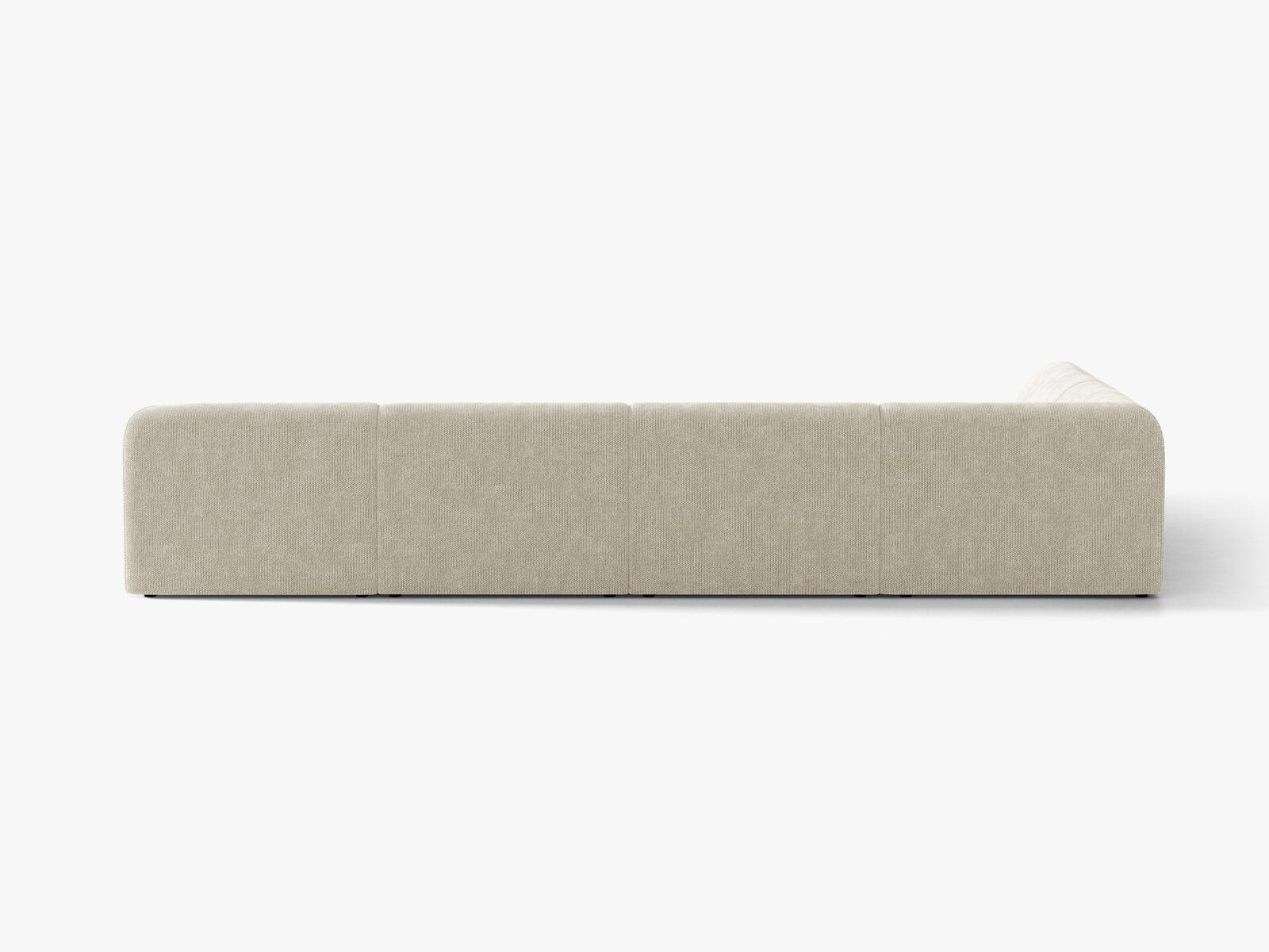 Micadoni Panorama-Ecksofa Miley 6-Sitzer Chenille Eden Helles Beige Links