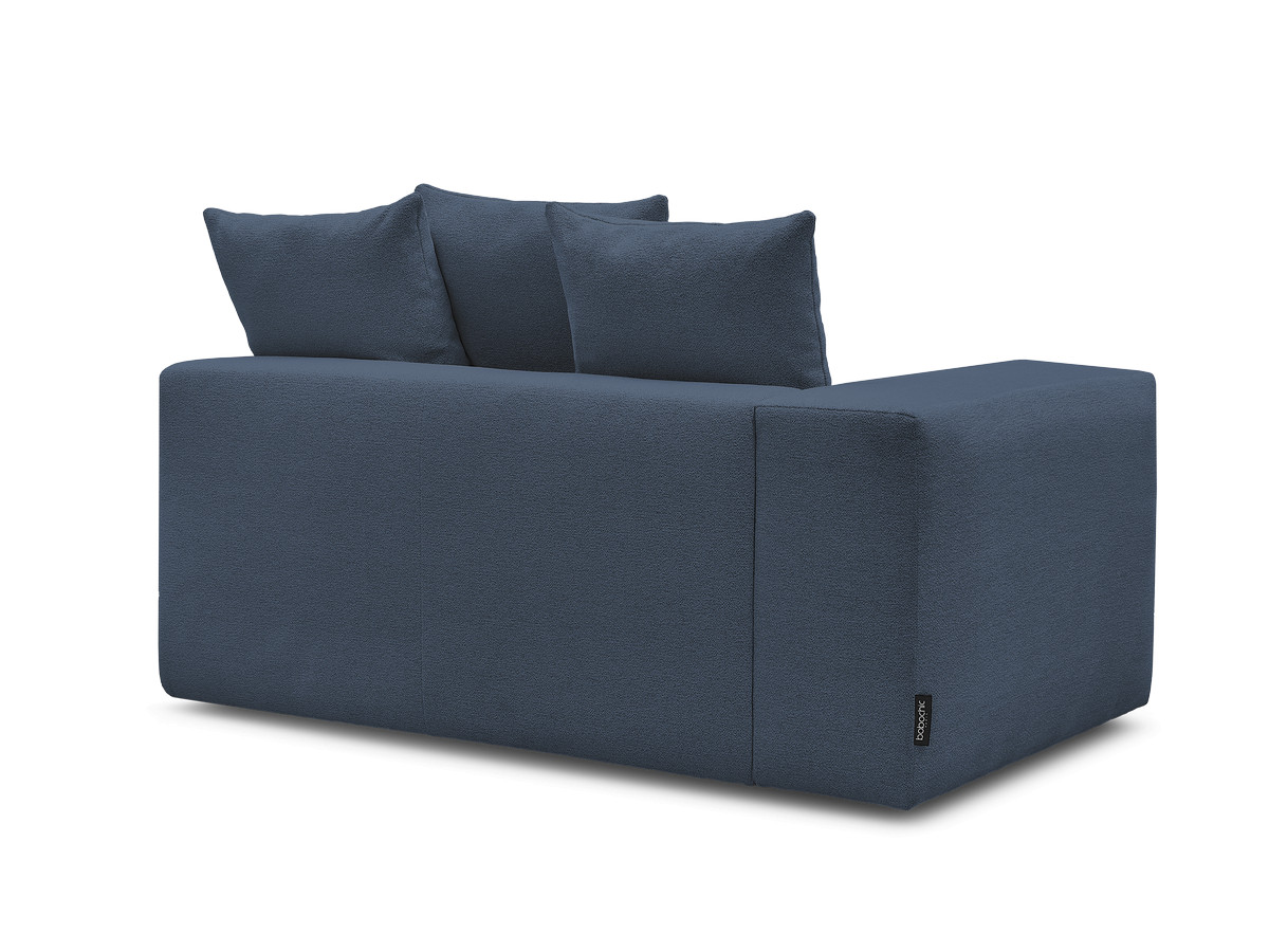 Bobochic Voltaire Sofamodul 2-Sitzer 178 × 100 cm Melange-Stoff Dunkelblau Ecke links