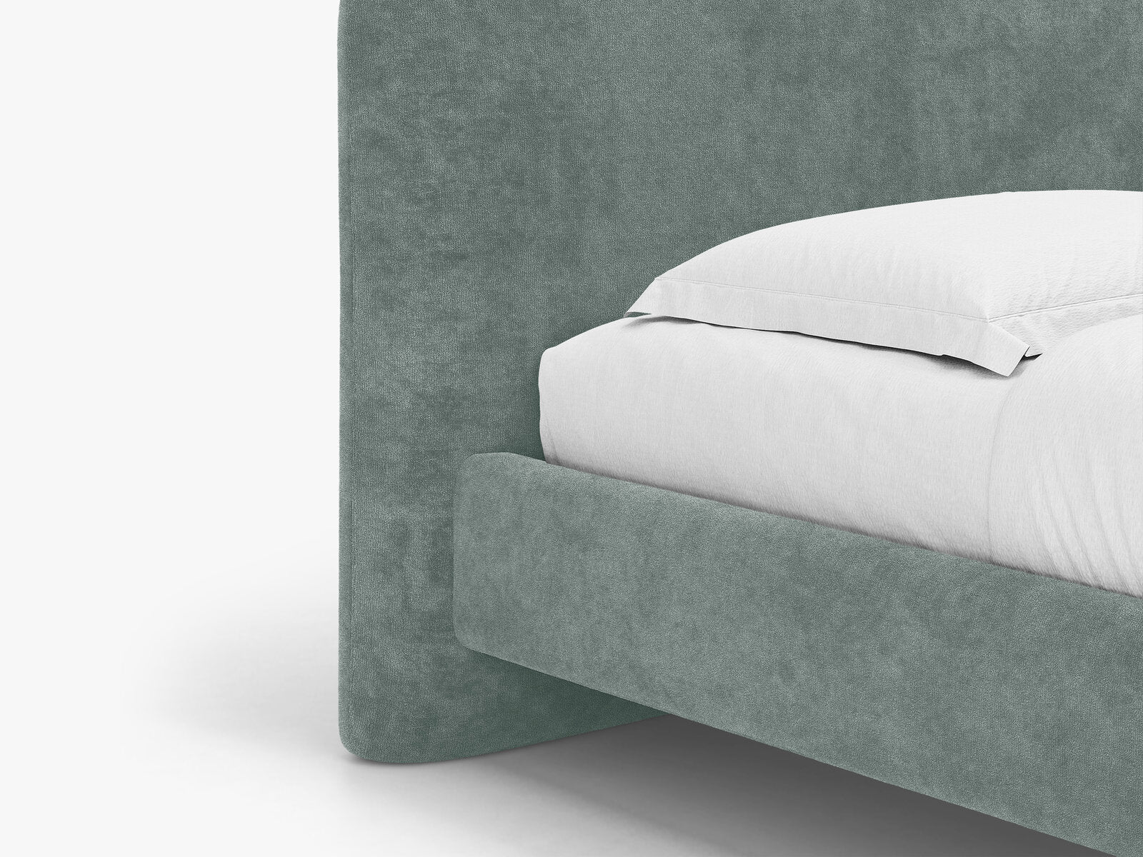 Micadoni Vera Bett mit Kopfteil Chenille Perfect Harmony Hellblau 160x200