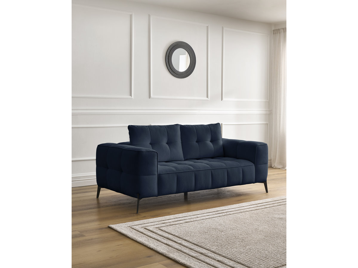 Bobochic Anis Sofa 2-Sitzer Strukturstoff Blau