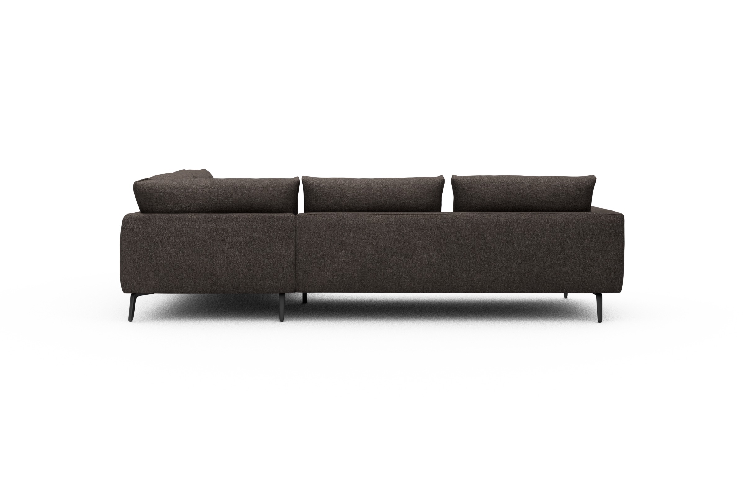 Ecksofa Karl Relax-Ecke rechts mit 2,5-Sitzer Boucle-Taupe