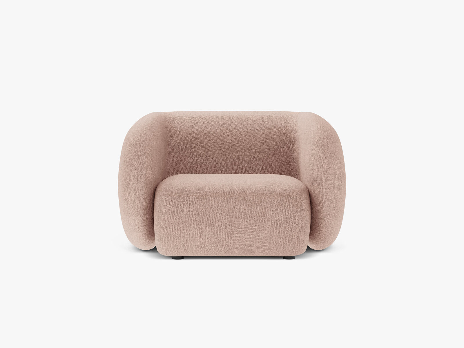 Micadoni Sessel Kate 1-Sitzer Boucle Puderrosa
