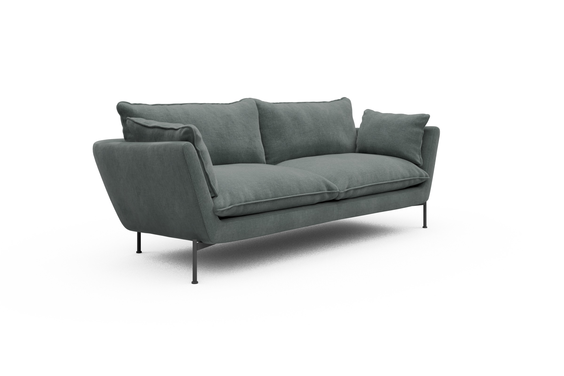 Sofa Anton PREMIUM 3-Sitzer Smooth-Silver-Grey