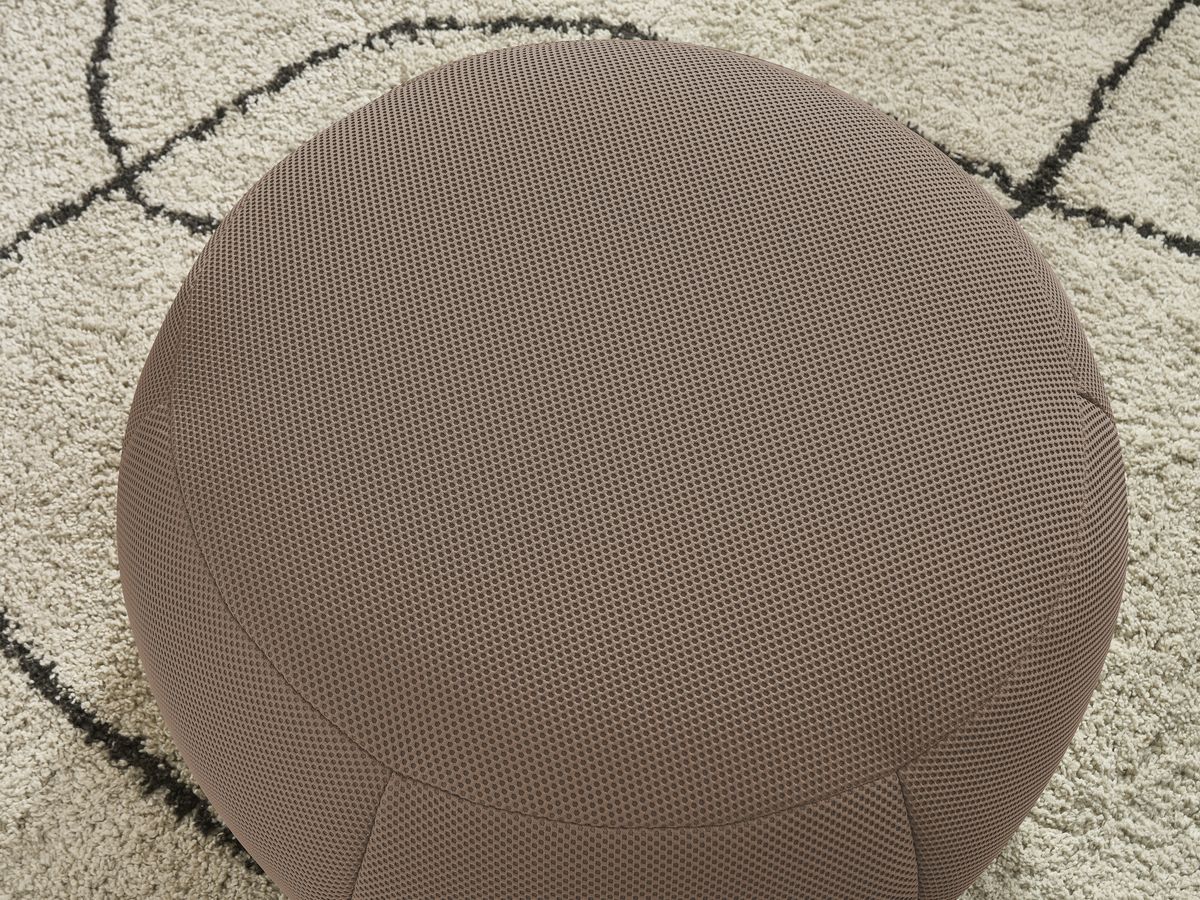 Bobochic Hayden Pouf, rund Mesh-Stoff Braun, 76 cm
