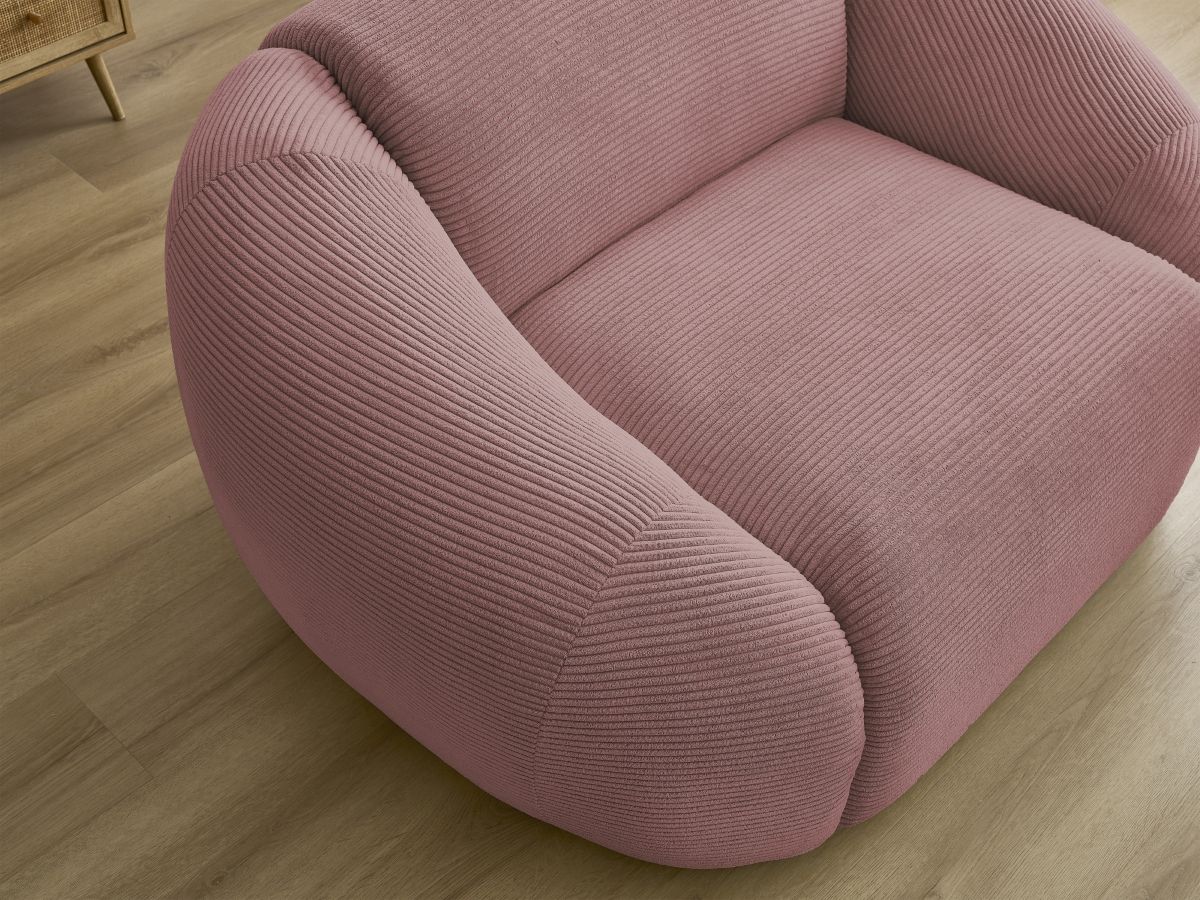 Bobochic Tina Sessel Cordsamt Rosa