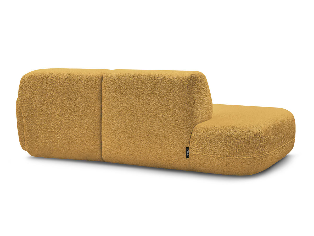 Bobochic Anda Ecksofa 241 × 163 cm Chenille Gelb Ecke rechts