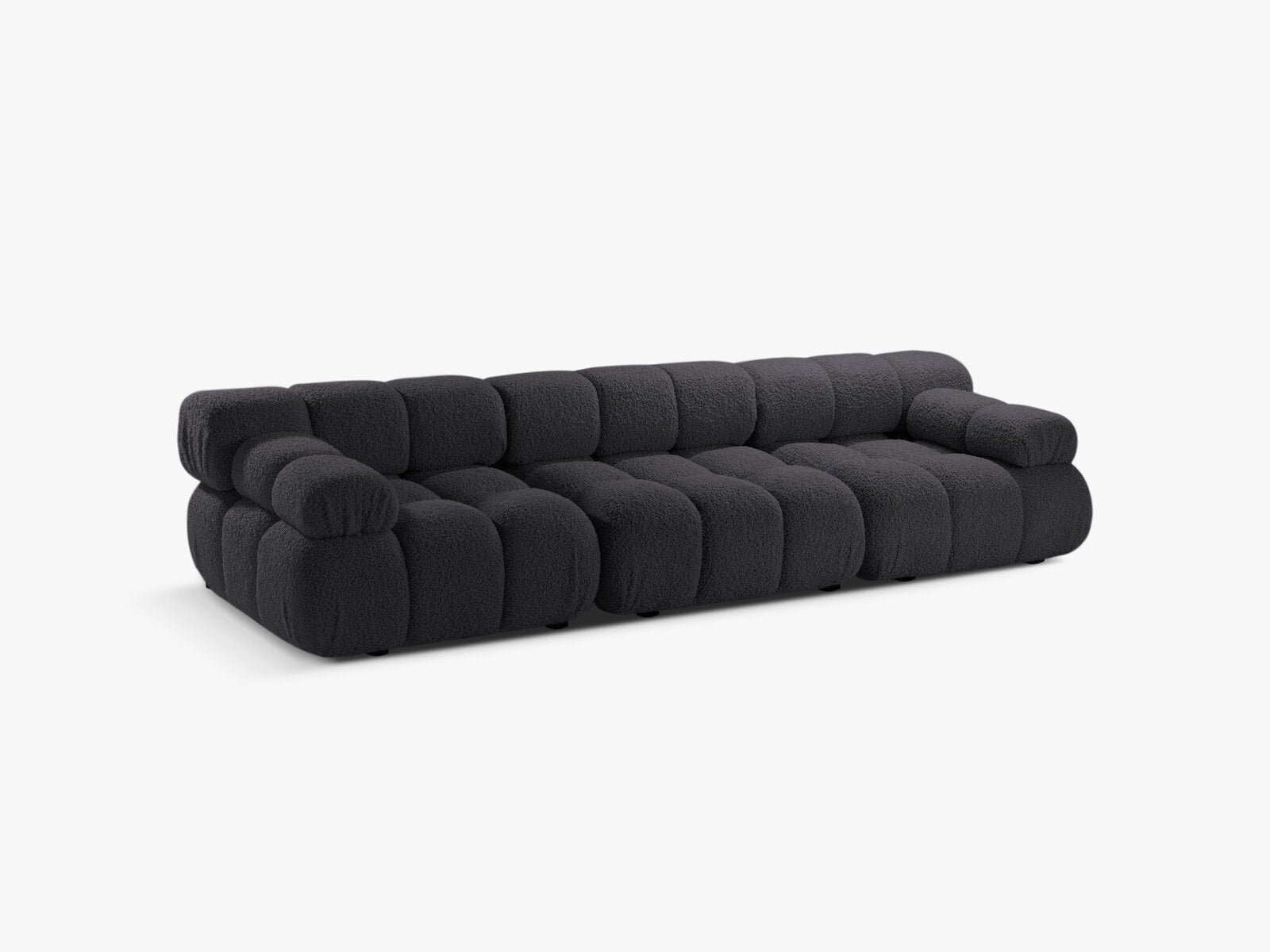 Micadoni Modulares Sofa Bellis 3-Sitzer Boucle Rolf Graphit