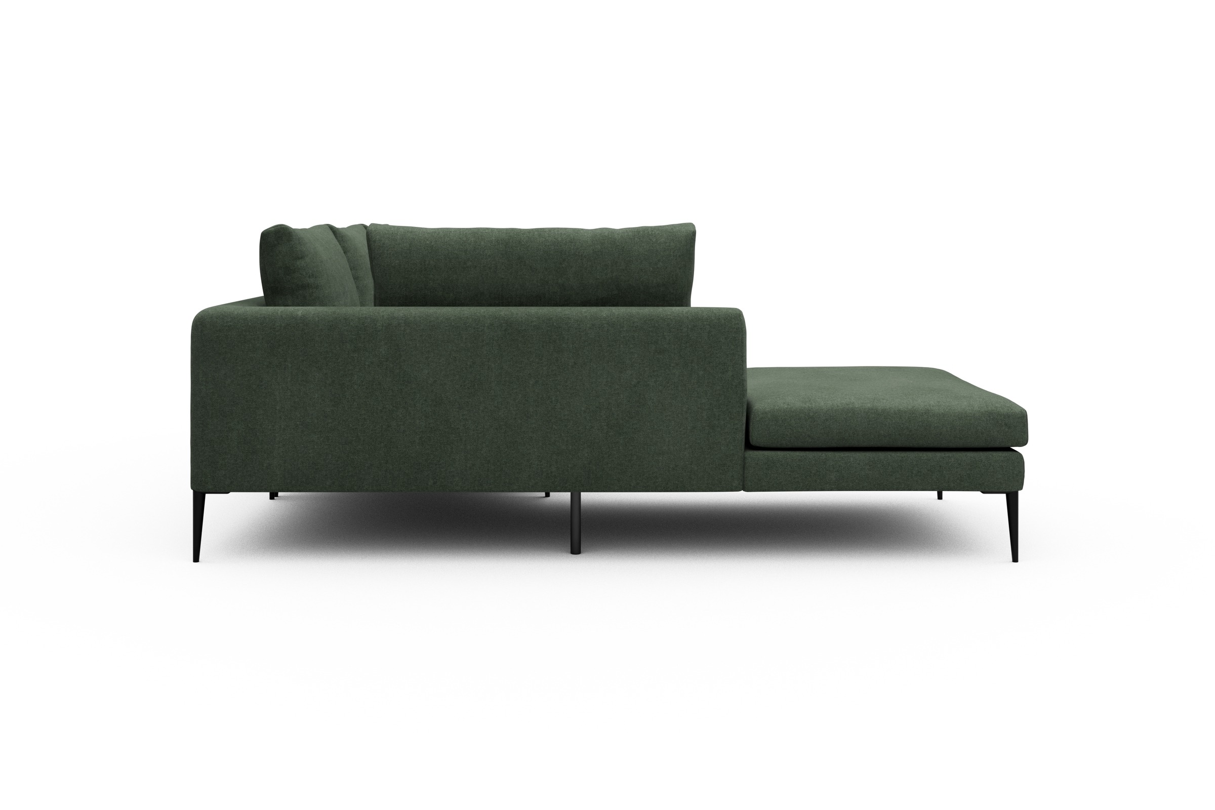 Ecksofa Paul Relax-Ecke links mit 2-Sitzer Casone-Forest-Green