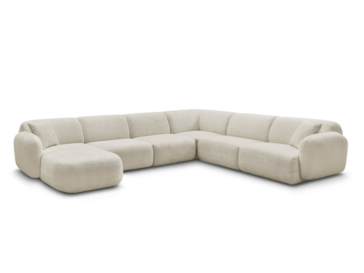 Bobochic Anda Wohnlandschaft Chenille Beige Ecke rechts