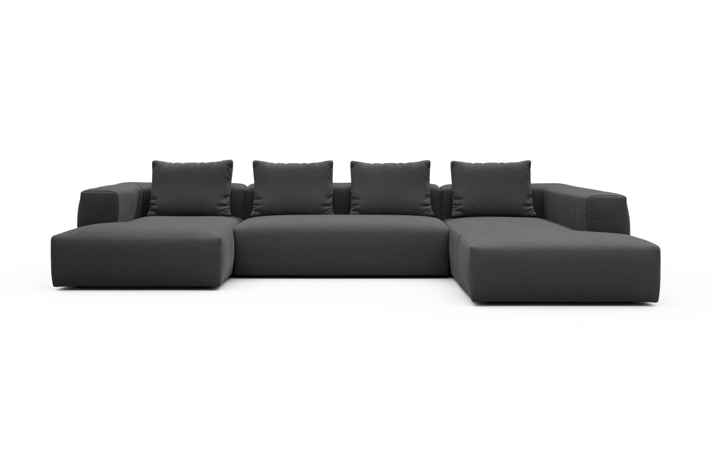 Skandi Home Wohnlandschaft Fred Relax-Ecke rechts mit 2-Sitzer und Chaiselongue links Satya-Zinc moebelfaktor