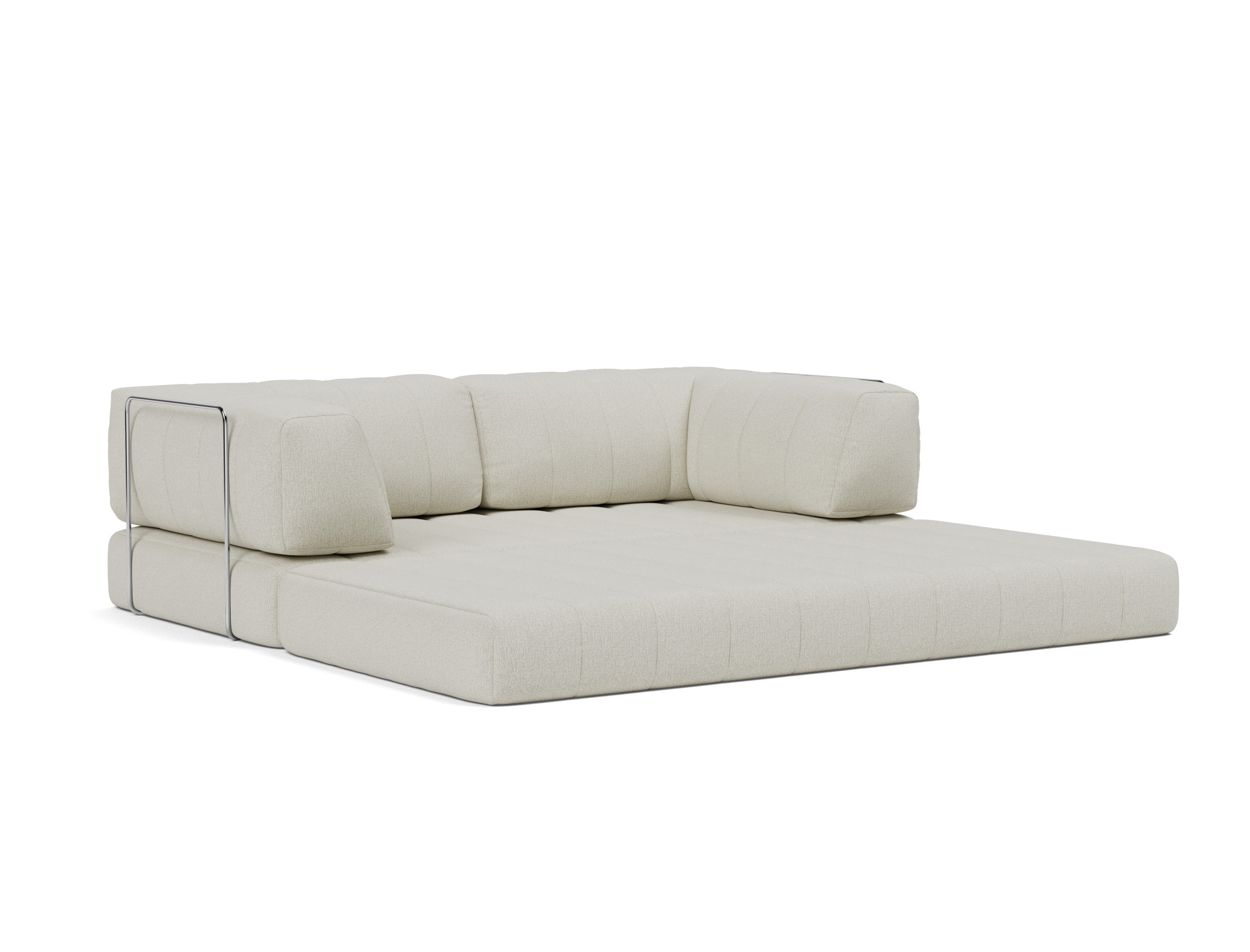 Schlafsofa CozyPad mit Armlehnen Flachgewebe Mixed Dance 527-Natural