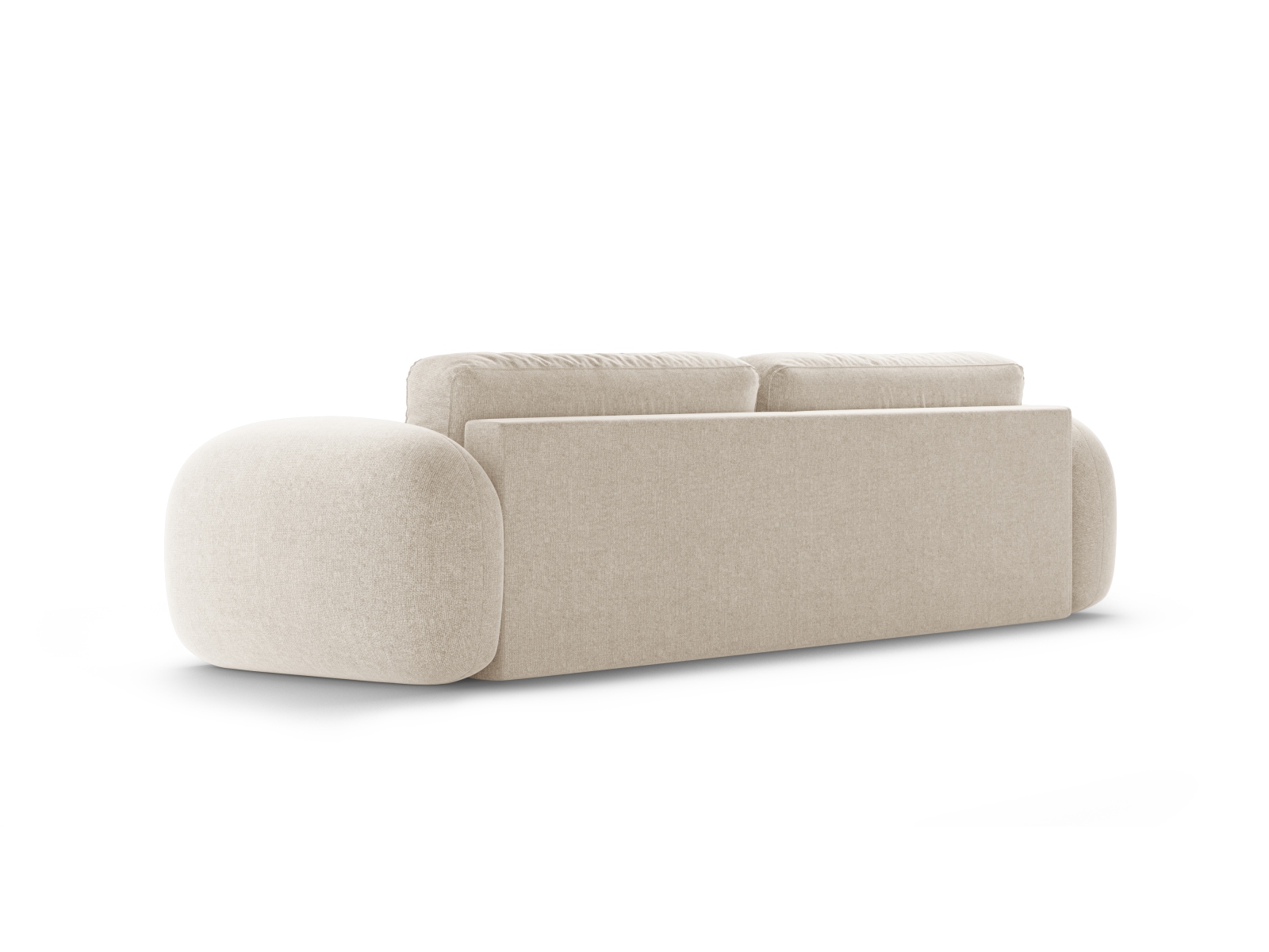 Cosmopolitan Design Schlafsofa Tonale 3-Sitzer mit Bettkasten Chenille Eden Dunkelbeige