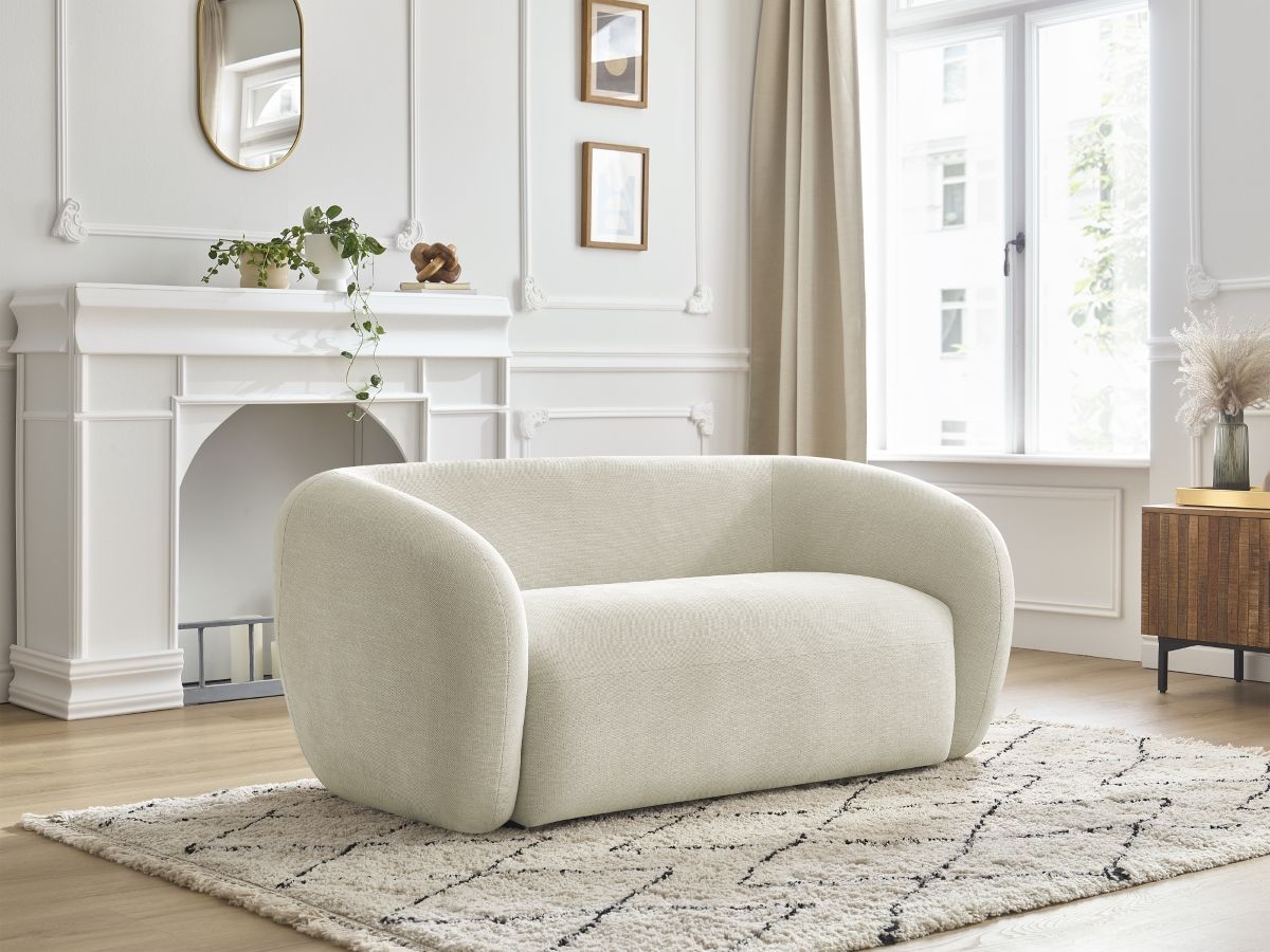 Bobochic Celine Sofa 2-Sitzer Stoff Beige