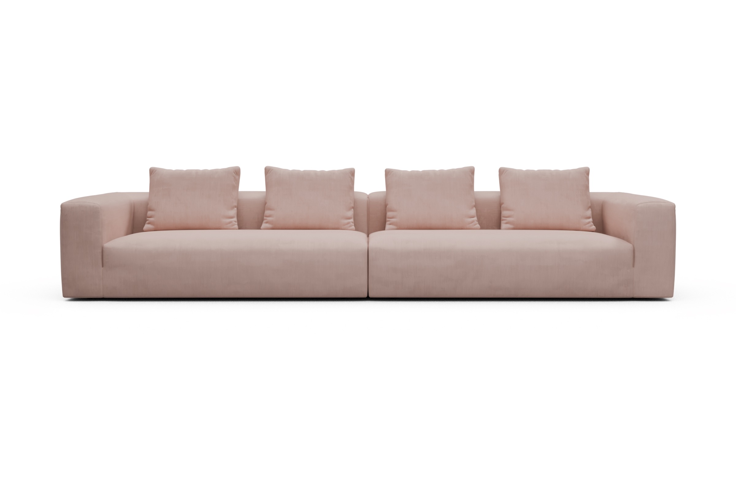 Skandi Home Modulares XXL Sofa Fred 5-Sitzer Cordufine-Blush moebelfaktor