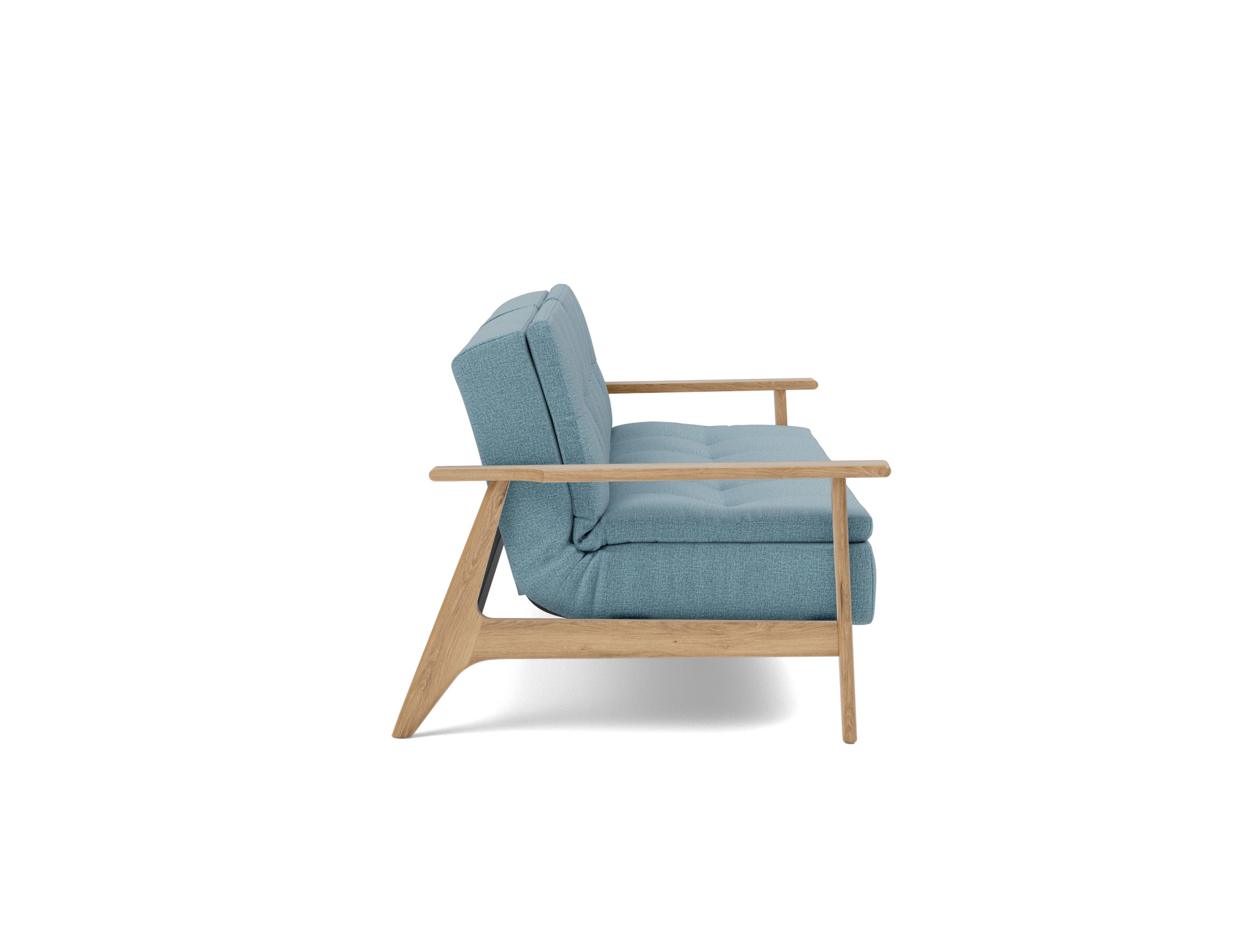 Schlafsofa Dublexo Frej Flachgewebe Mixed Dance 525-Light-Blue