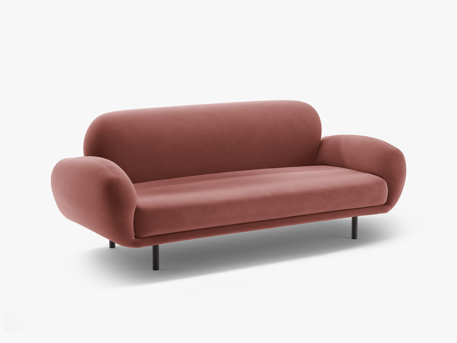Micadoni Sofa Poppy 2-Sitzer große Version Samt Casino Flamingo