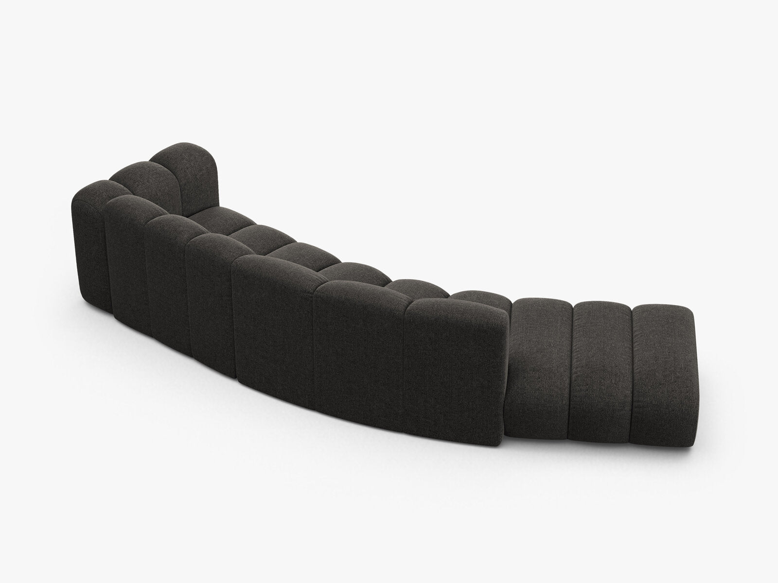 Micadoni Modulares Sofa Lupine 5-Sitzer Links Chenille Eden Dunkelgrau