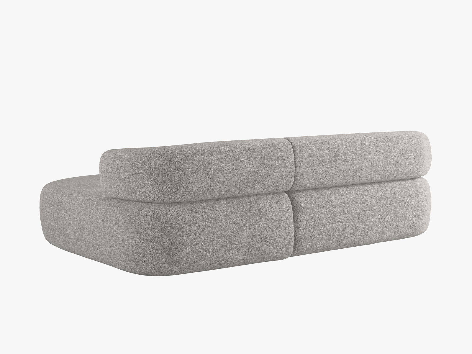 Micadoni 5-Sitzer Ecksofa Jenny Rechts Boucle Now or Never Hellgrau