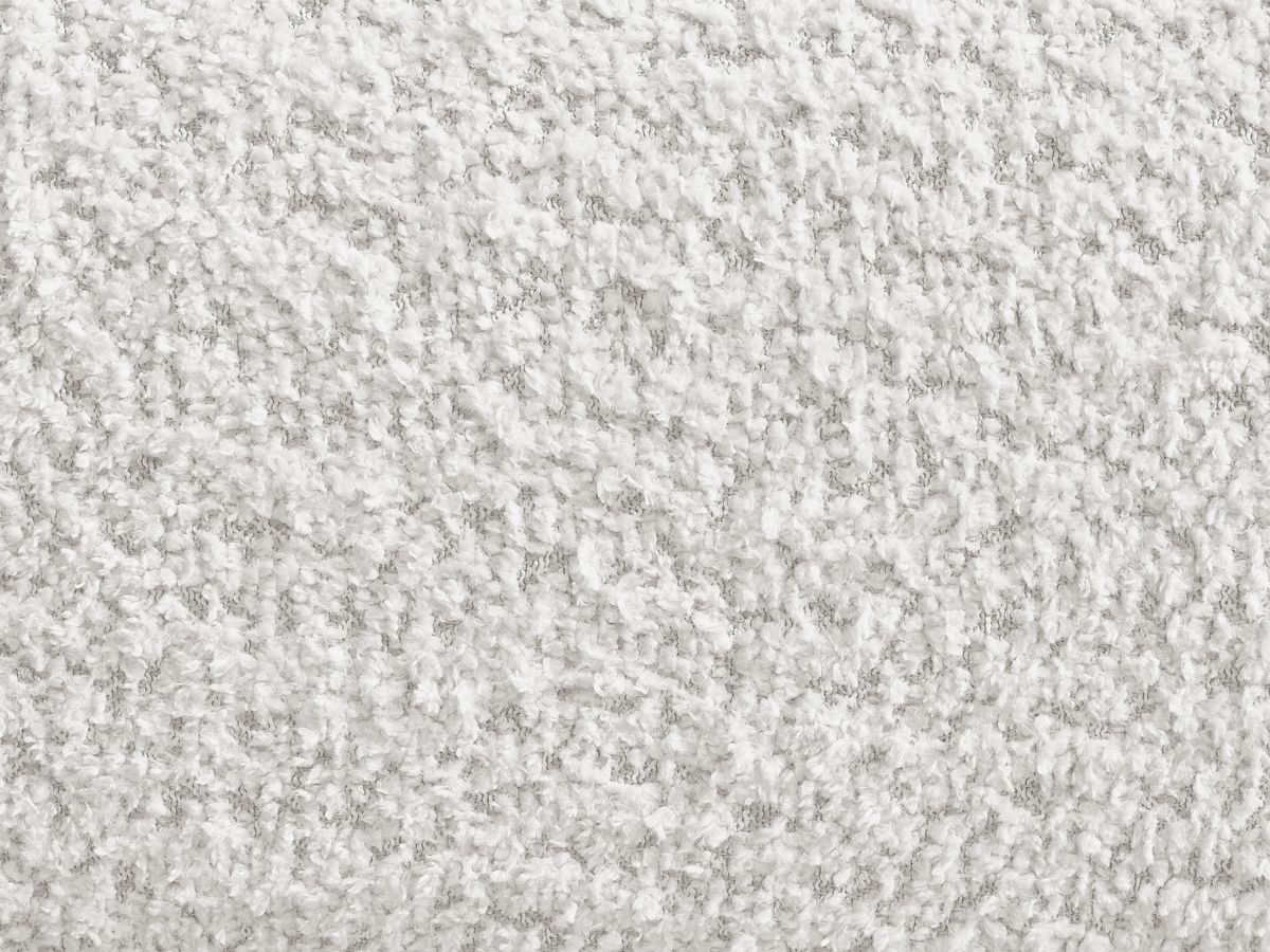 Bobochic Pamira Pouf Bouclé-Stoff Weiß